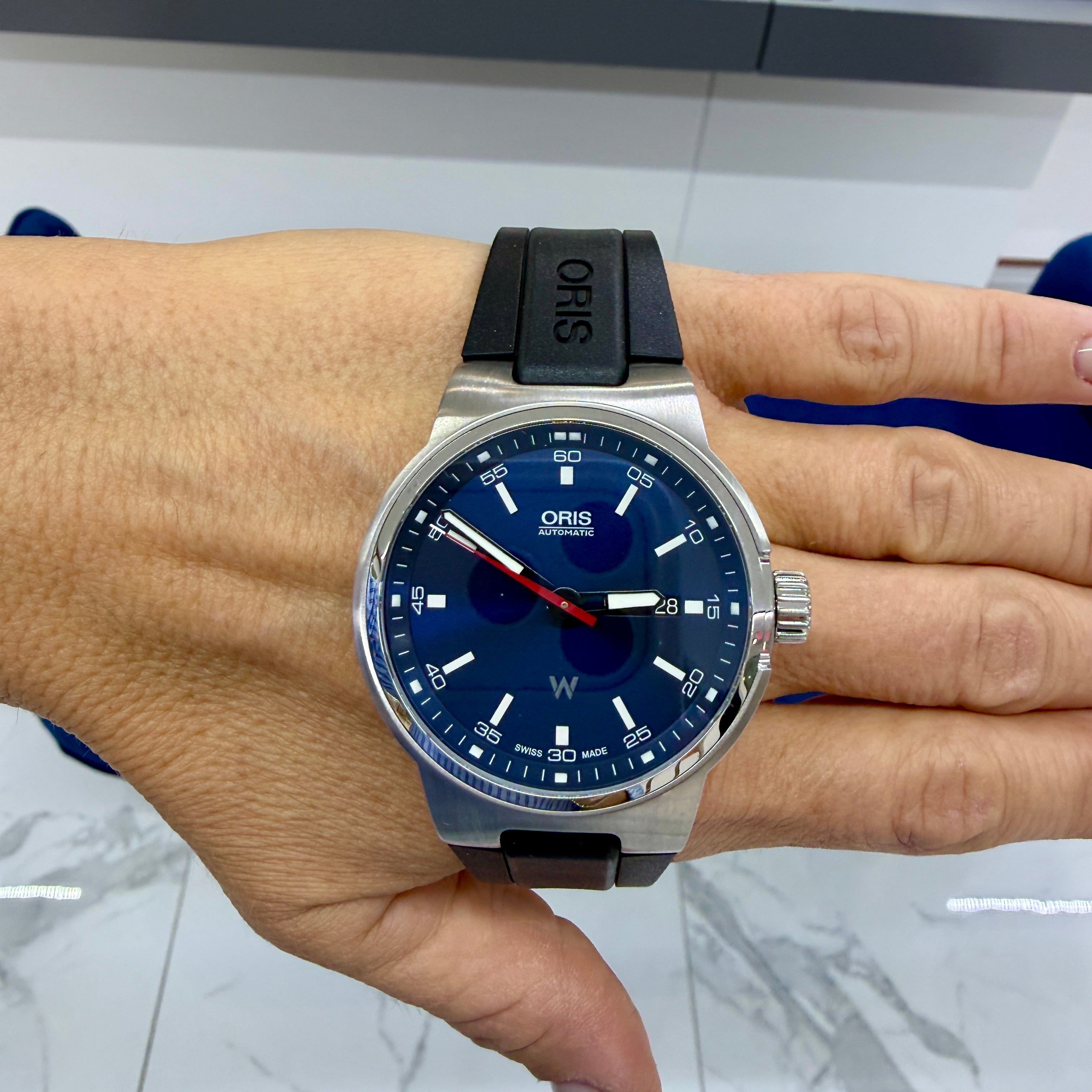 Oris Williams F1 Day Date 42MM 0173577164155-0742450FC Blue Dial Steel Watch