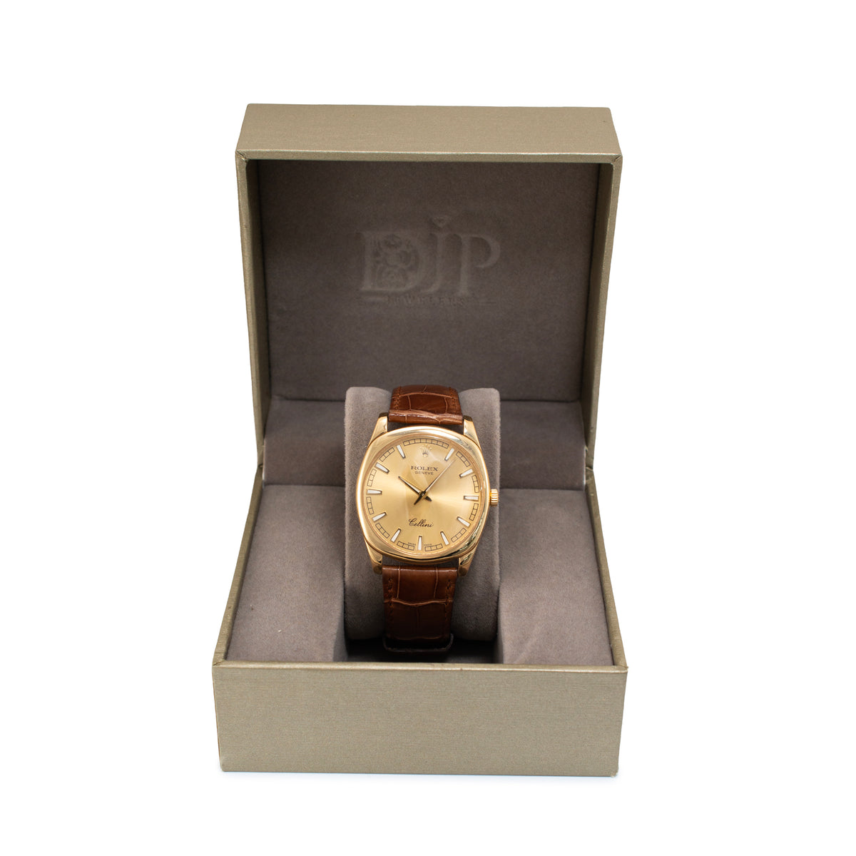 Rolex Cellini Danaos 38MM X 46MM 4243 Brown 18K Yellow Gold Manual Wind Watch