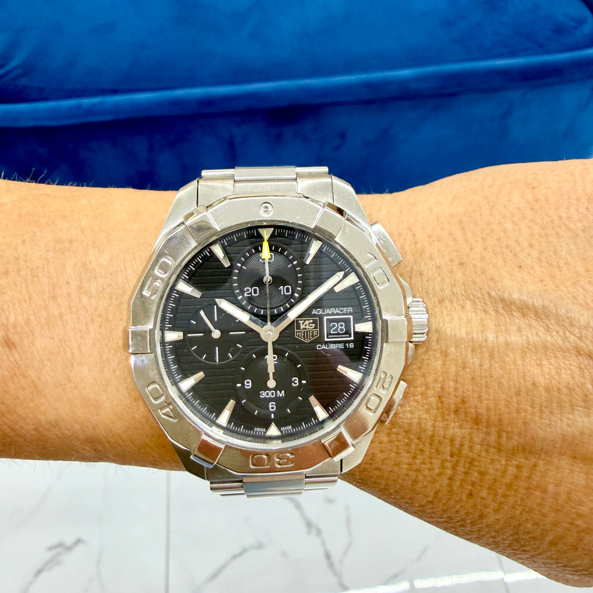 Tag Heuer Aquaracer 300M 43MM CAY2110-0 Black Dial Stainless Steel Watch