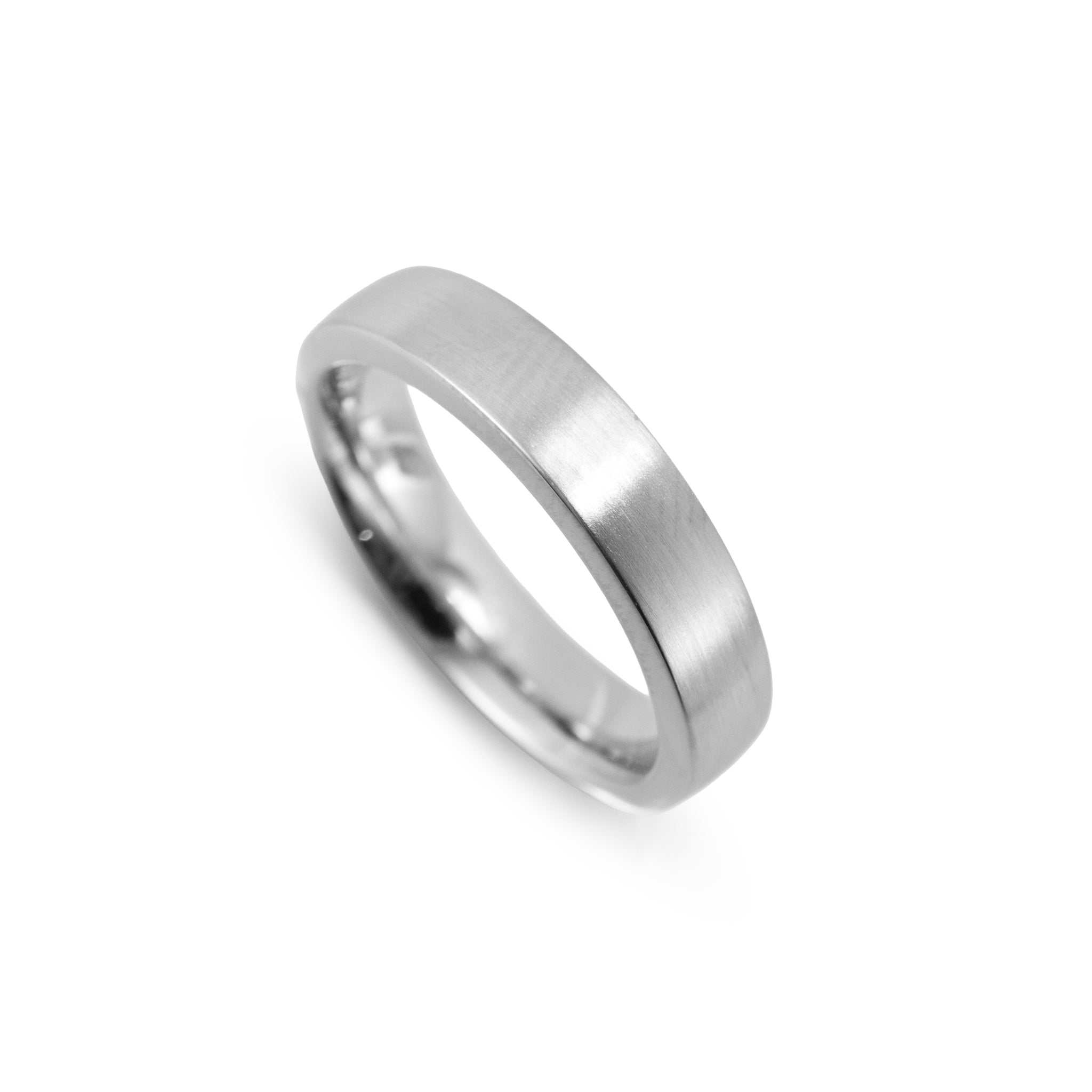 Unisex Tiffany & Co. The Charles Setting Platinum Satin 5MM Finish Band Ring