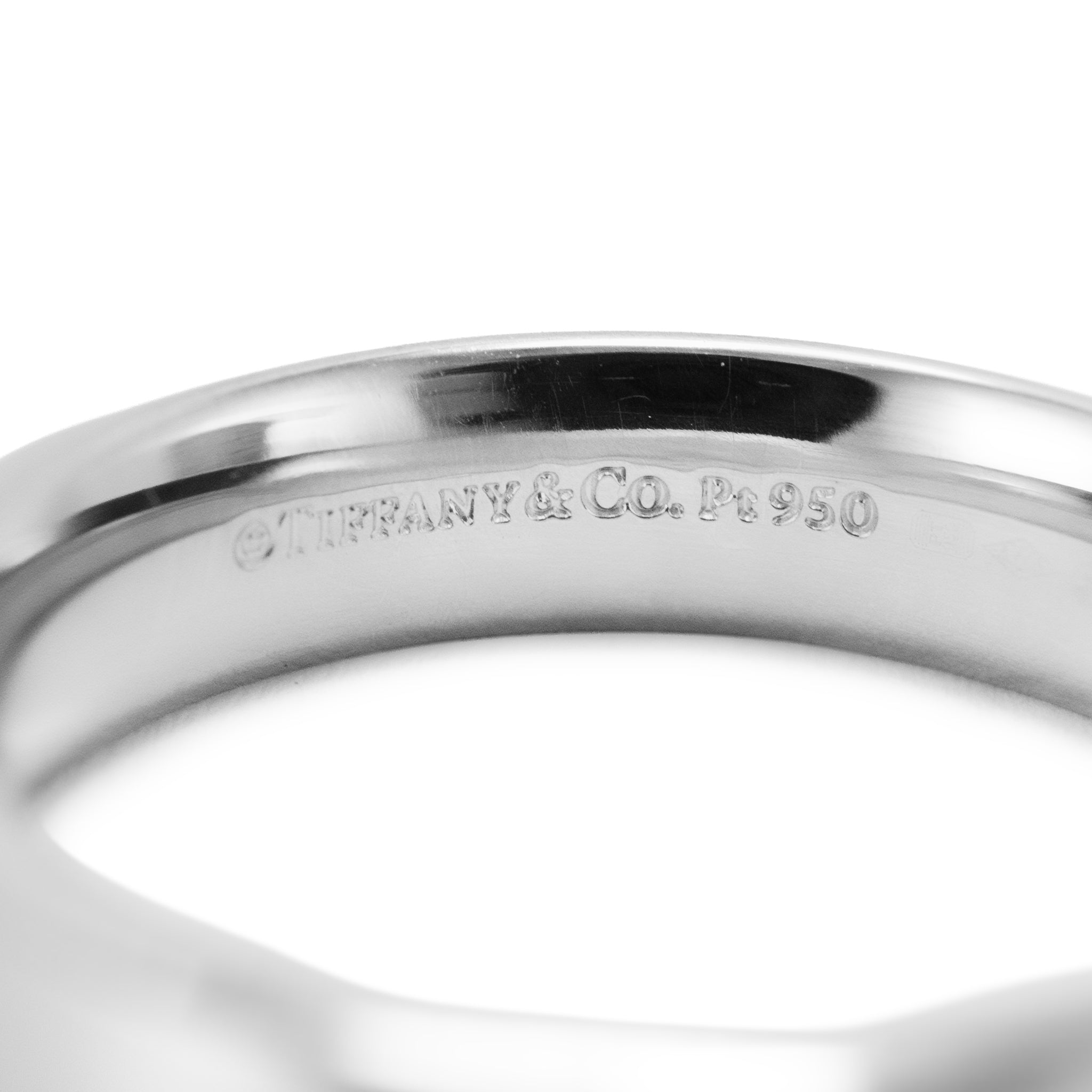 Unisex Tiffany & Co. The Charles Setting Platinum Satin 5MM Finish Band Ring