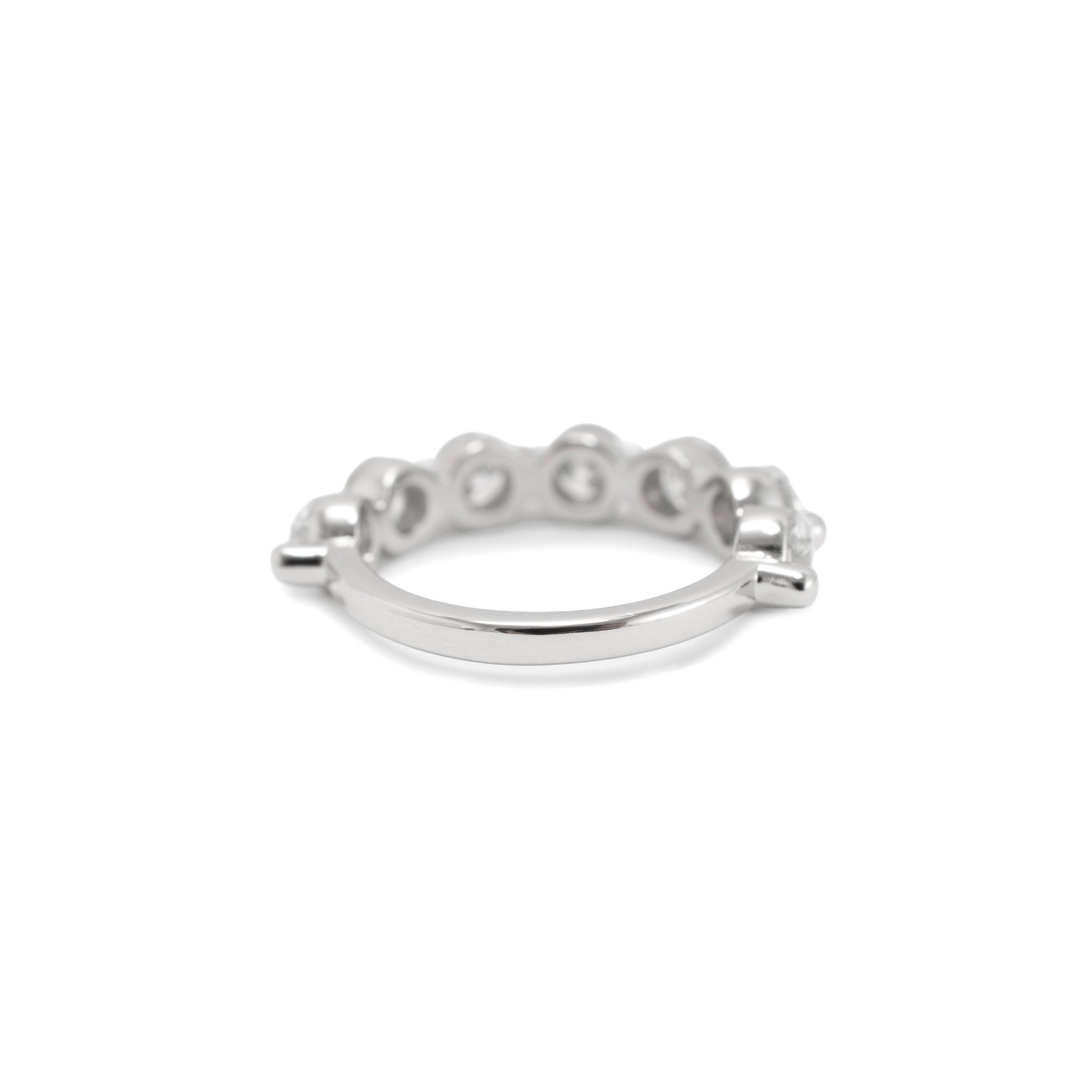 Platinum 2.63ctw Round Lab Grown Diamond Shared Prong Half Eternity Band Ring