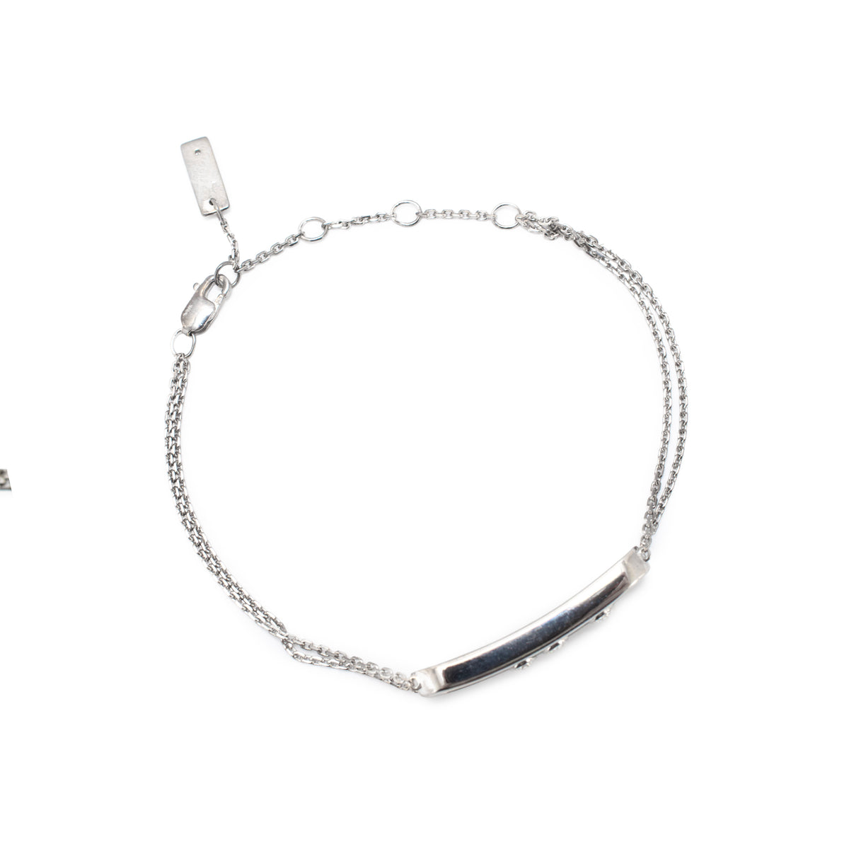 Messika Paris Move Classique Large Model 18K White Gold 0.25ctw Bar Bracelet