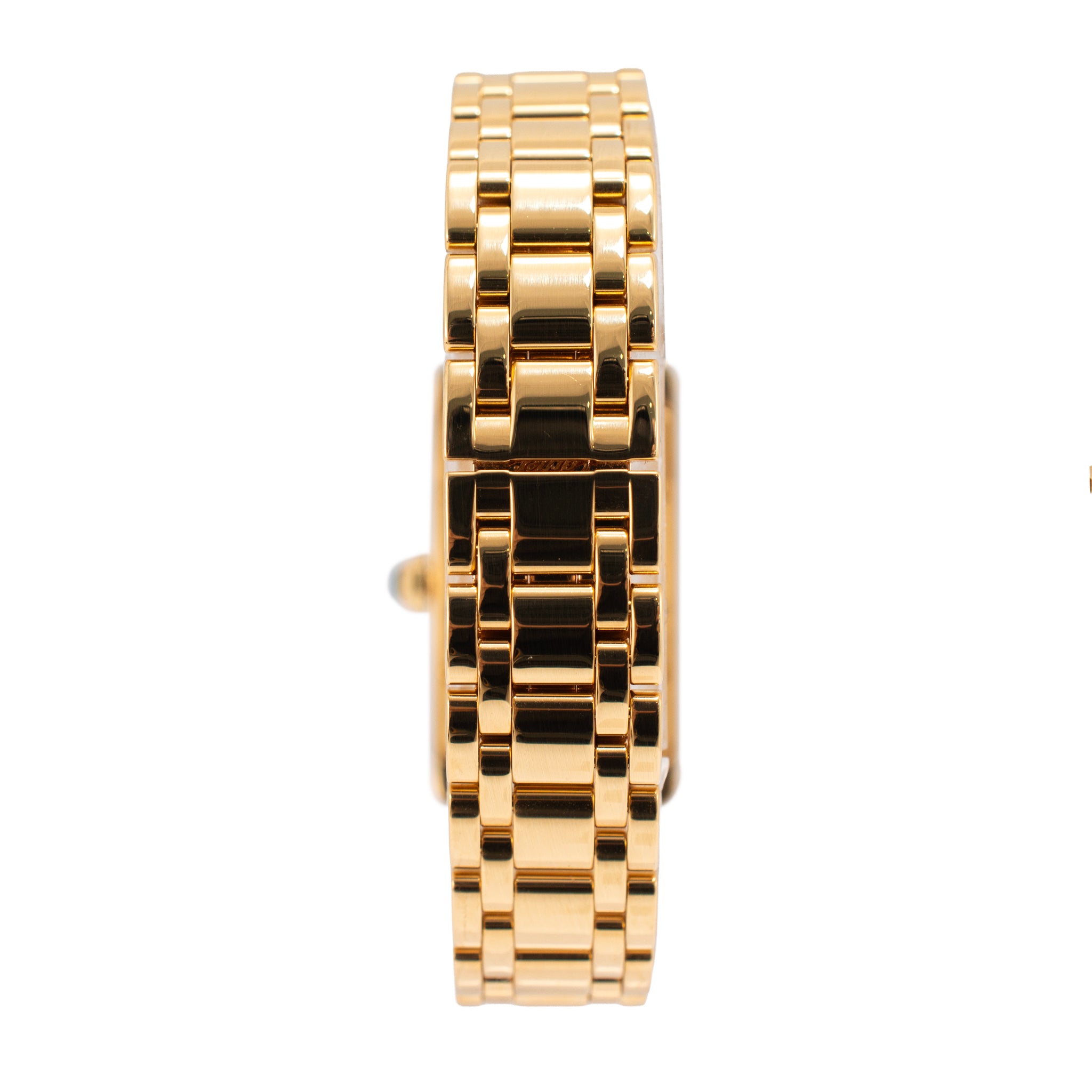 Ladies Cartier Tank Americaine 19MM 1710 W26015K2 18K Yellow Gold Quartz Watch