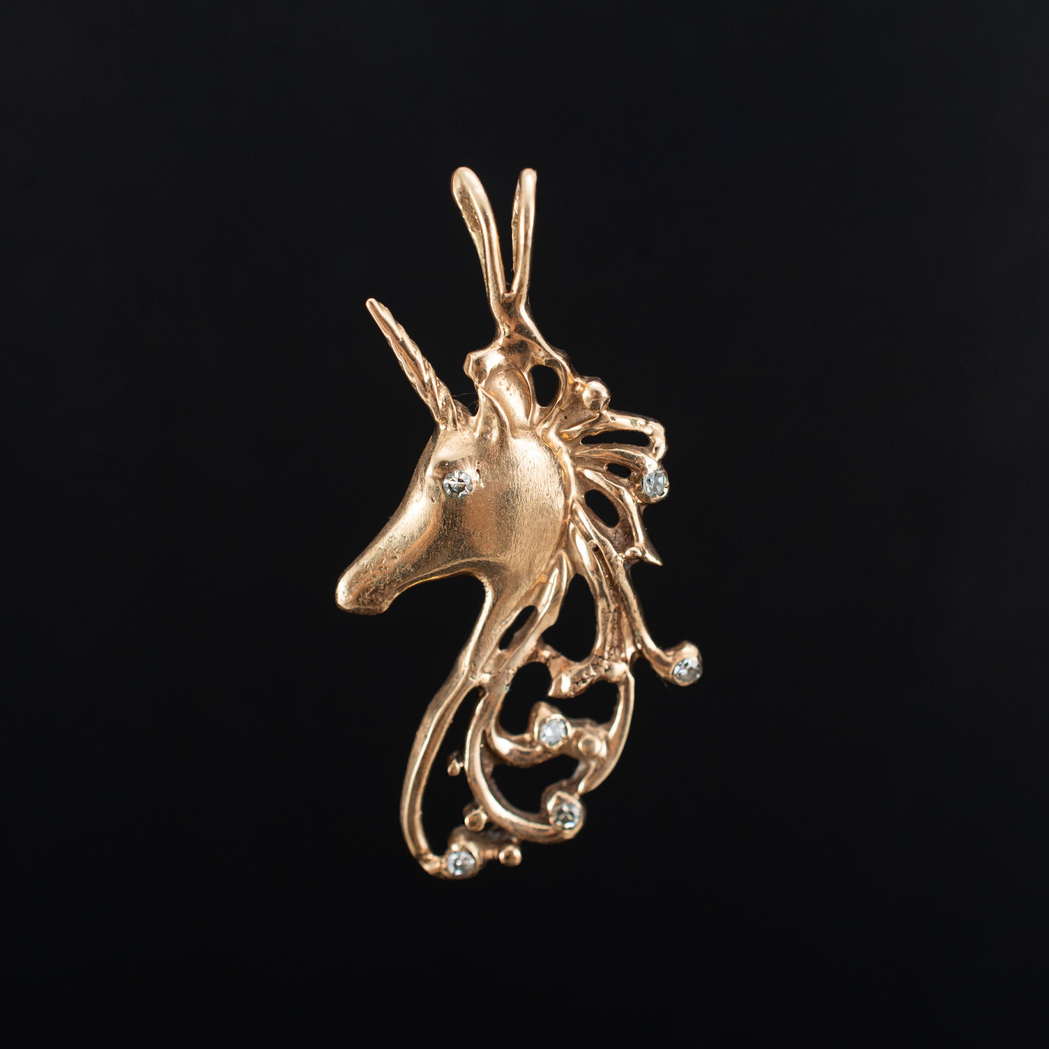 Vintage 10K Yellow Gold 0.12ct Diamond Charm Pendant 5.56g 1¾" 455419 available at DJP Jewelers & Luxury Buyers