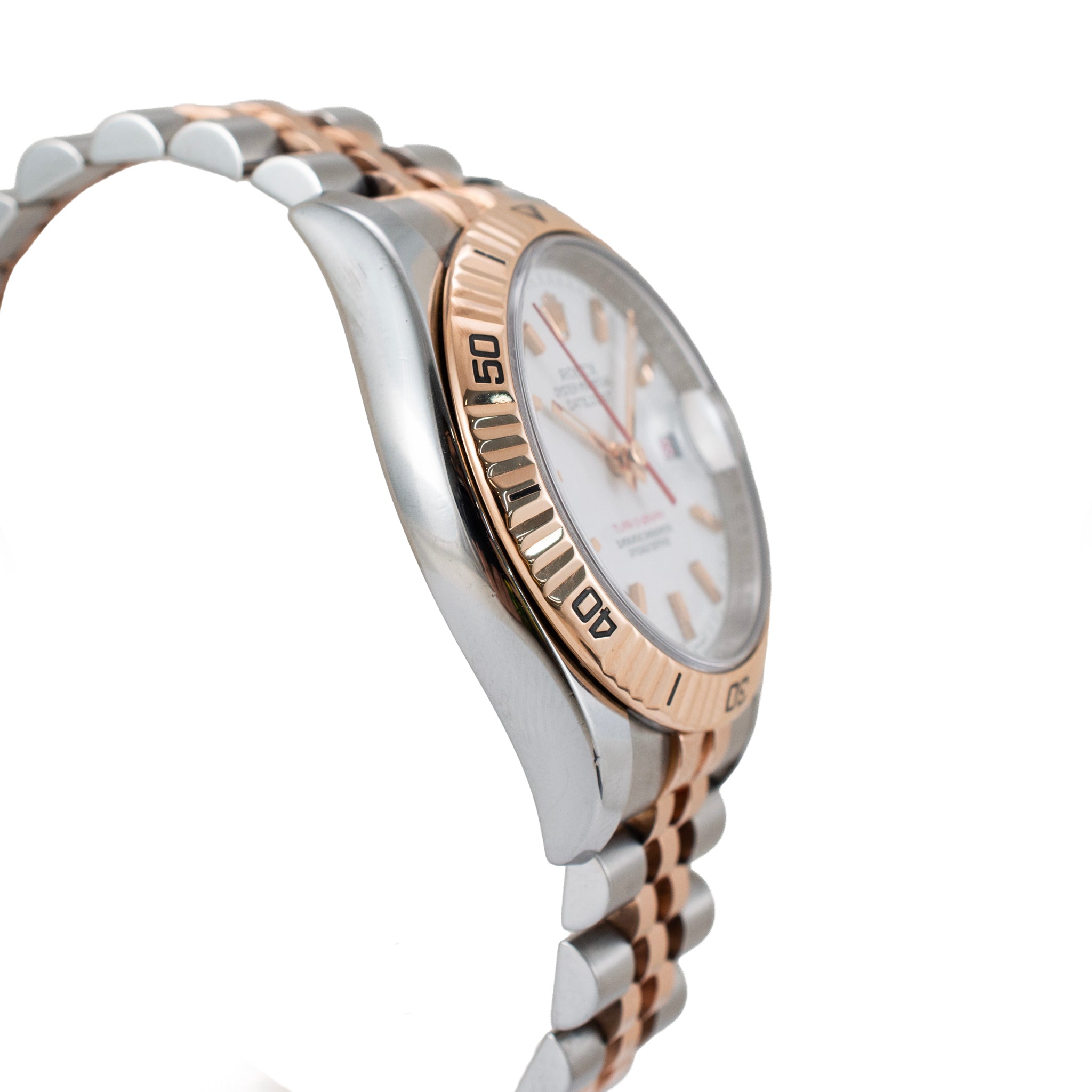 Rolex Datejust Turn-O-Graph 36MM 116261 Jubilee Fluted Rose Gold Steel Watch