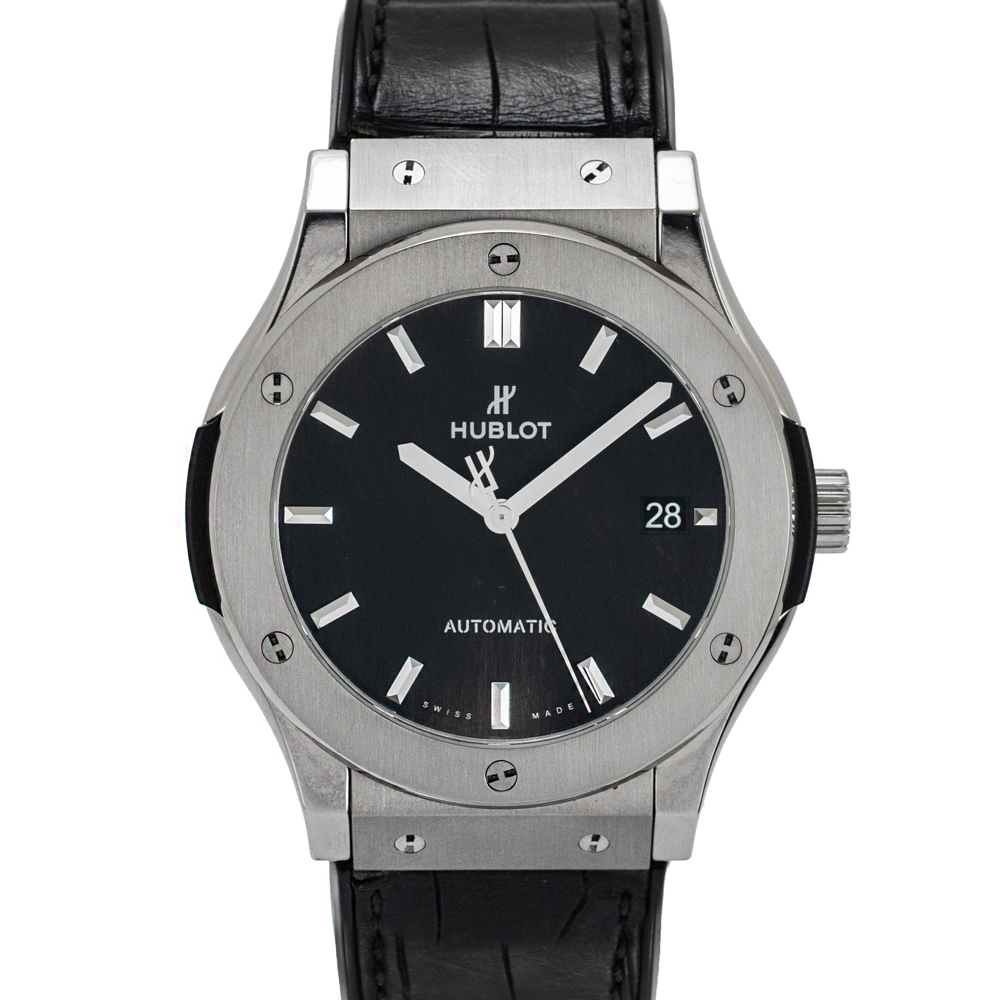 Hublot Classic Fusion 45MM 511.nx.1171.rx Black Dial Titanium Automatic Watch