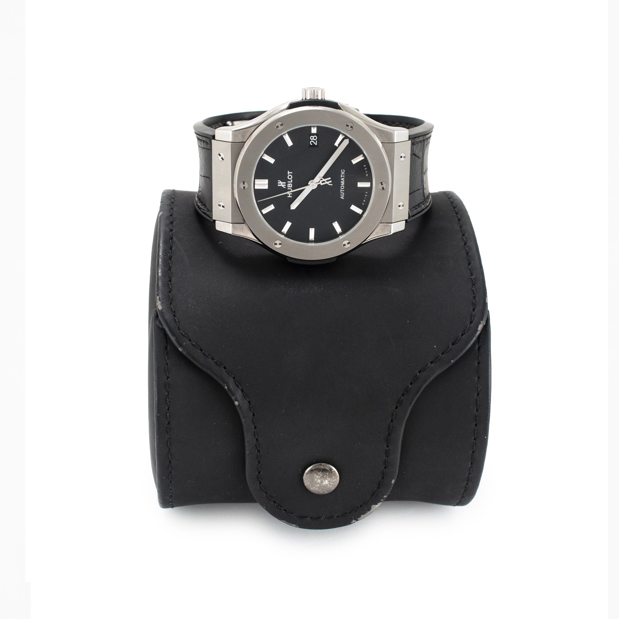Hublot Classic Fusion 45MM 511.nx.1171.rx Black Dial Titanium Automatic Watch
