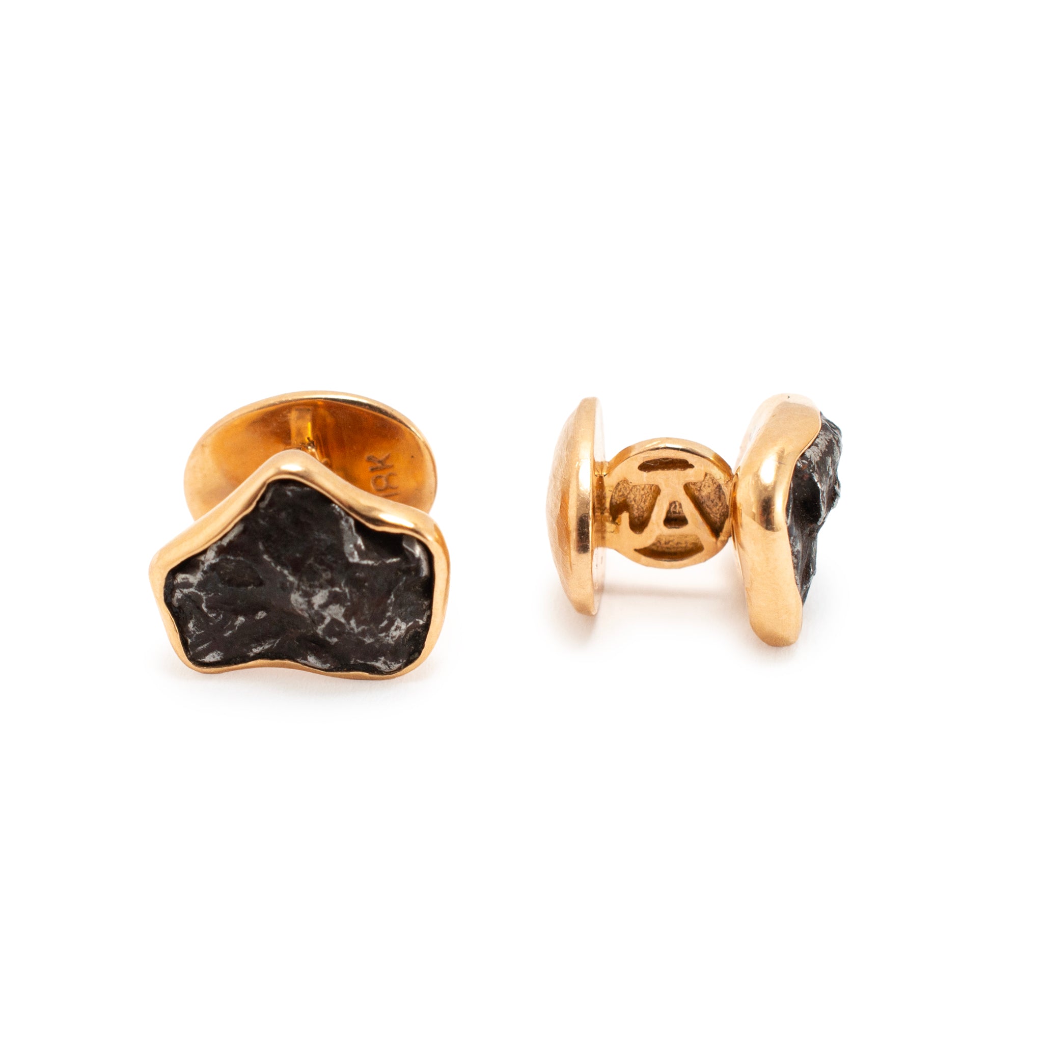Men’s Jorge Adeler Sikhote-Alin Meteorite 18K Rose Gold Tuxedo Set Cufflinks