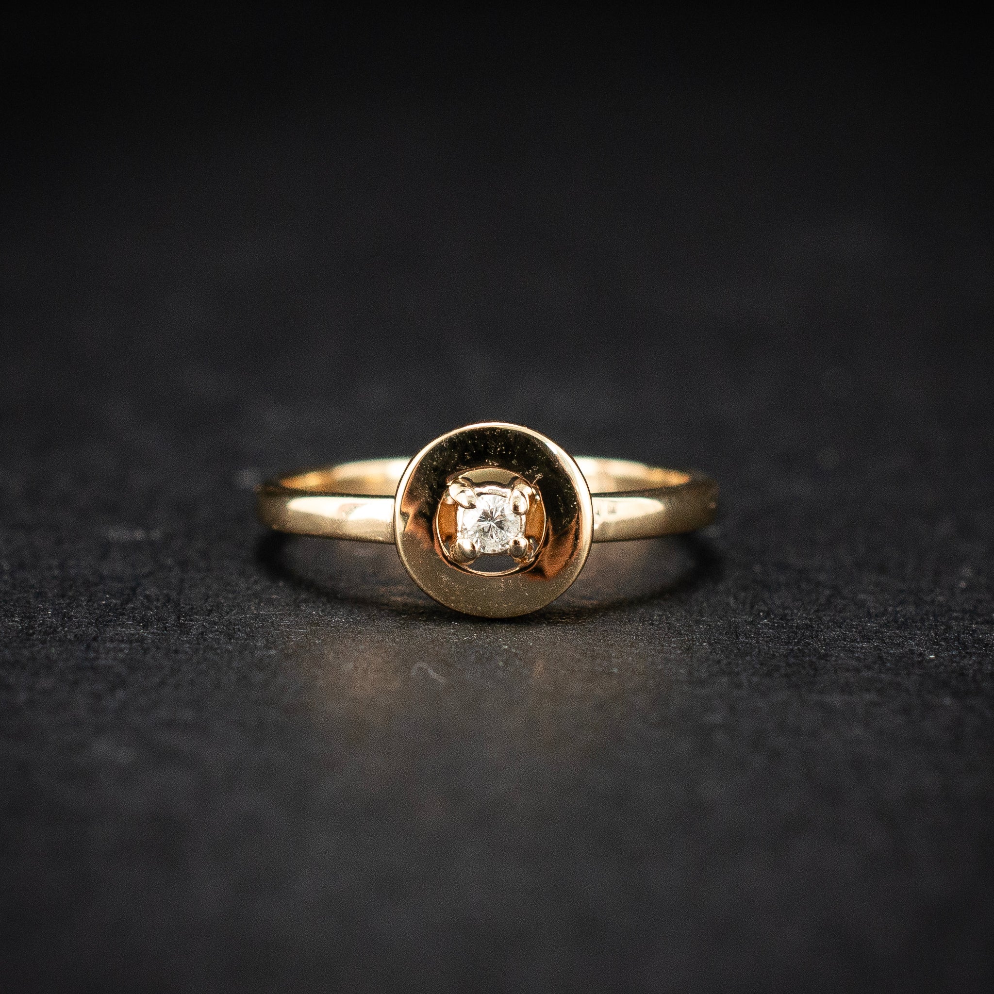 Vintage 14K Yellow Gold 0.04ct Diamond Band Ring 1.7g 4½" 455824 available at DJP Jewelers & Luxury Buyers