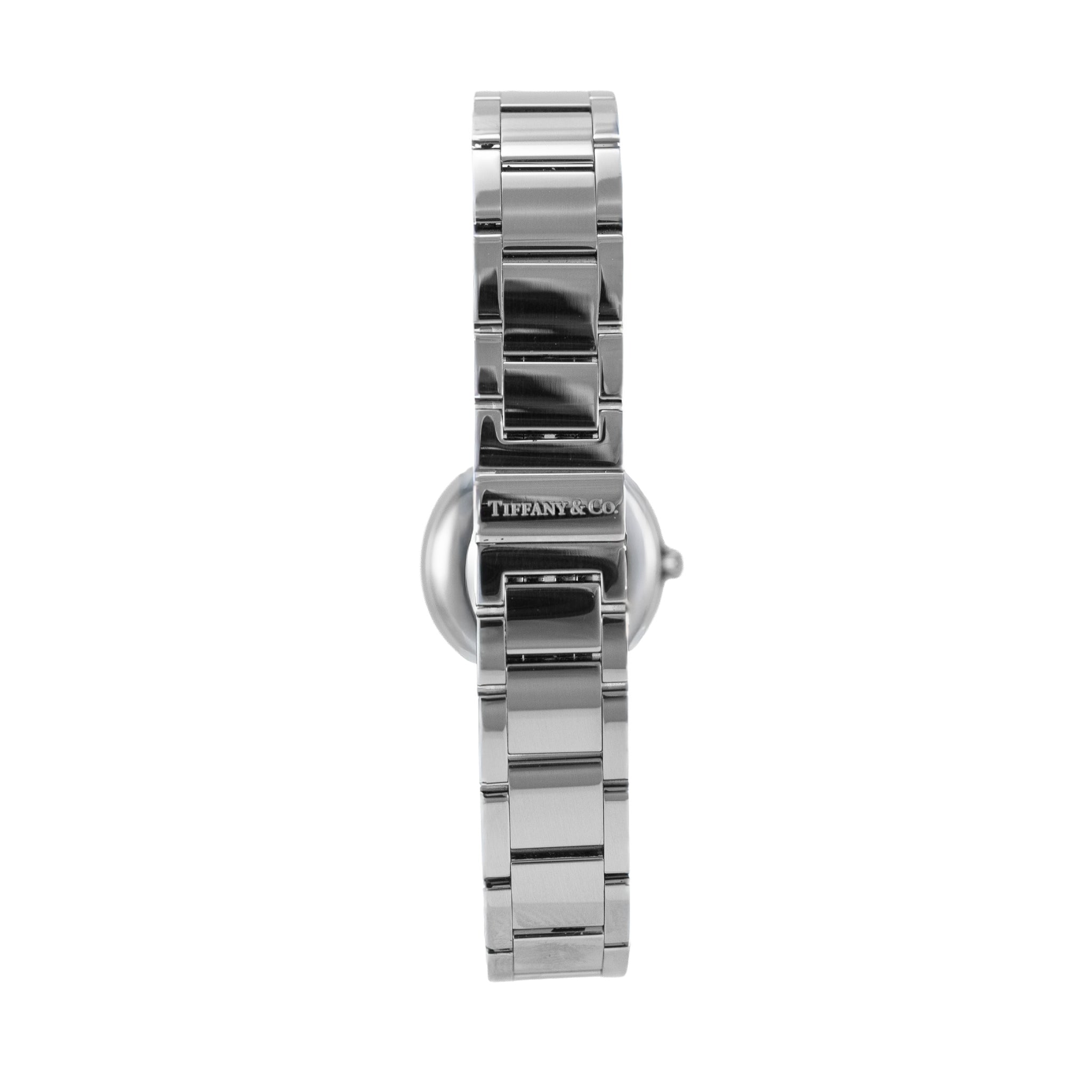 Ladies Tiffany & Co. Blue Atlas 2-Hand 24MM 62867485 Diamond Steel Quartz Watch