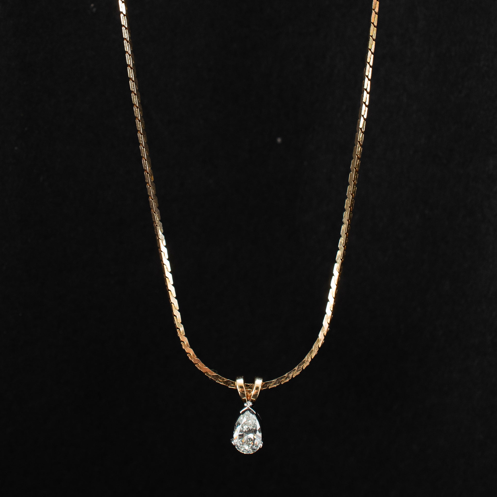 14K Yellow Gold 0.25ct Diamond Solitaire Necklace 3.03g 16" 456280 available at DJP Jewelers & Luxury Buyers