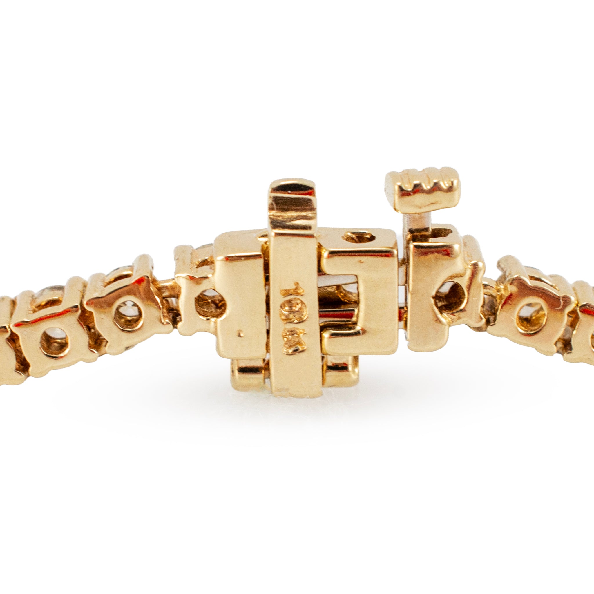10K Yellow Gold 8.42ct Round Diamond 4 Prongs Chain Tennis Necklace