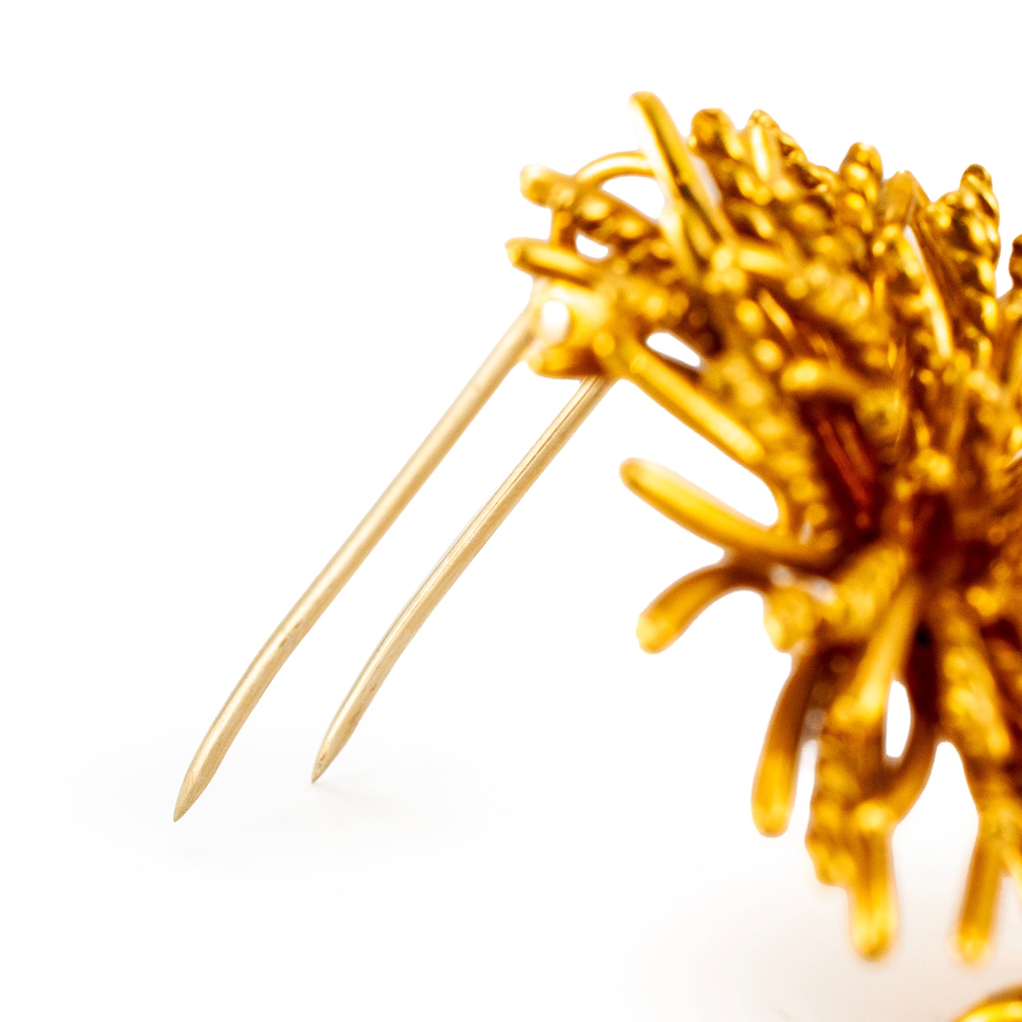 Vintage Tiffany & Co. 18K Yellow Gold Sea Anemone PIN Brooch