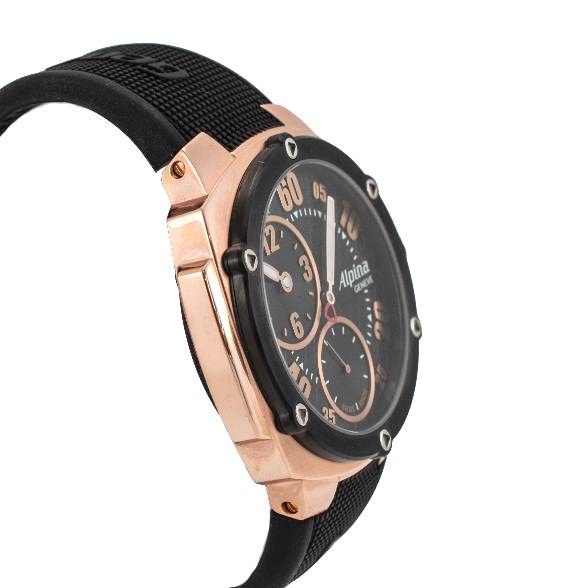 Alpina Avalanche Extreme 48MM al650x5ae24/6 Rose Rubber Manual Wind Watch