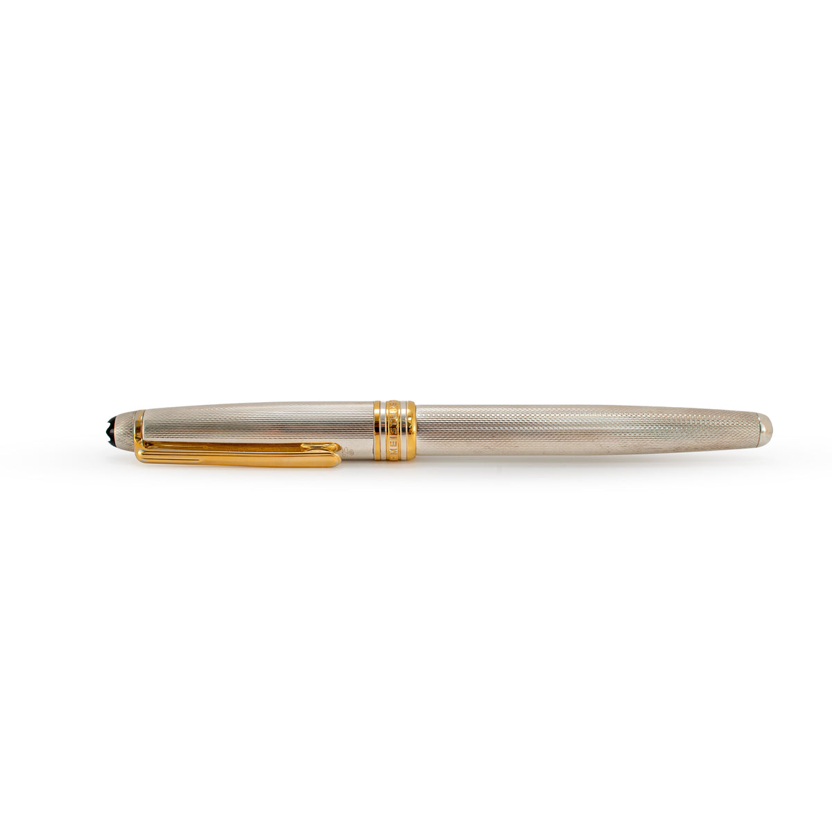 Montblanc Meisterstuck 925 Sterling Silver 18K Yellow Gold Nib Fountain Pen