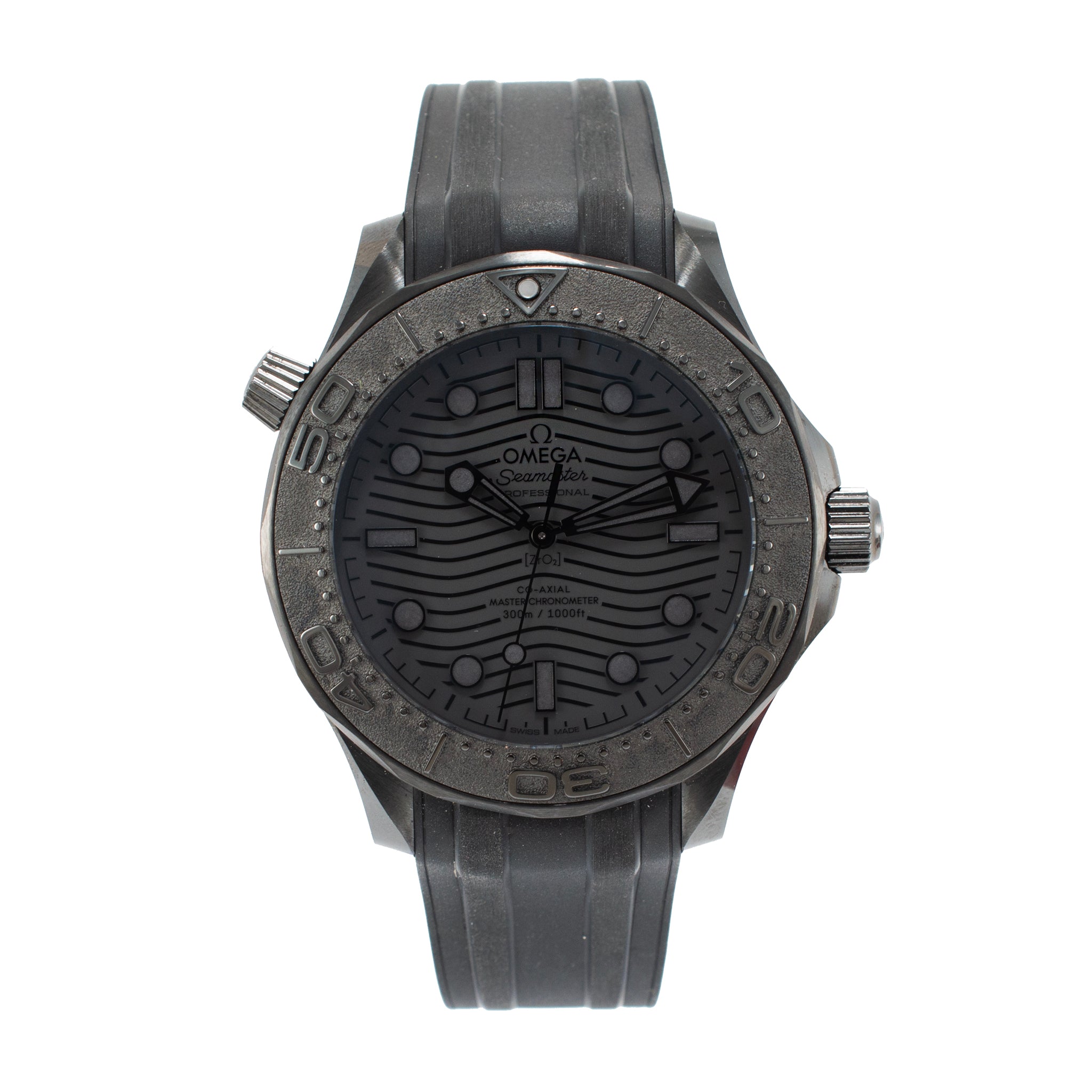 Omega Seamaster Diver 300M 210.92.44.20.01.003 43.5mm Wave Black Ceramic Watch