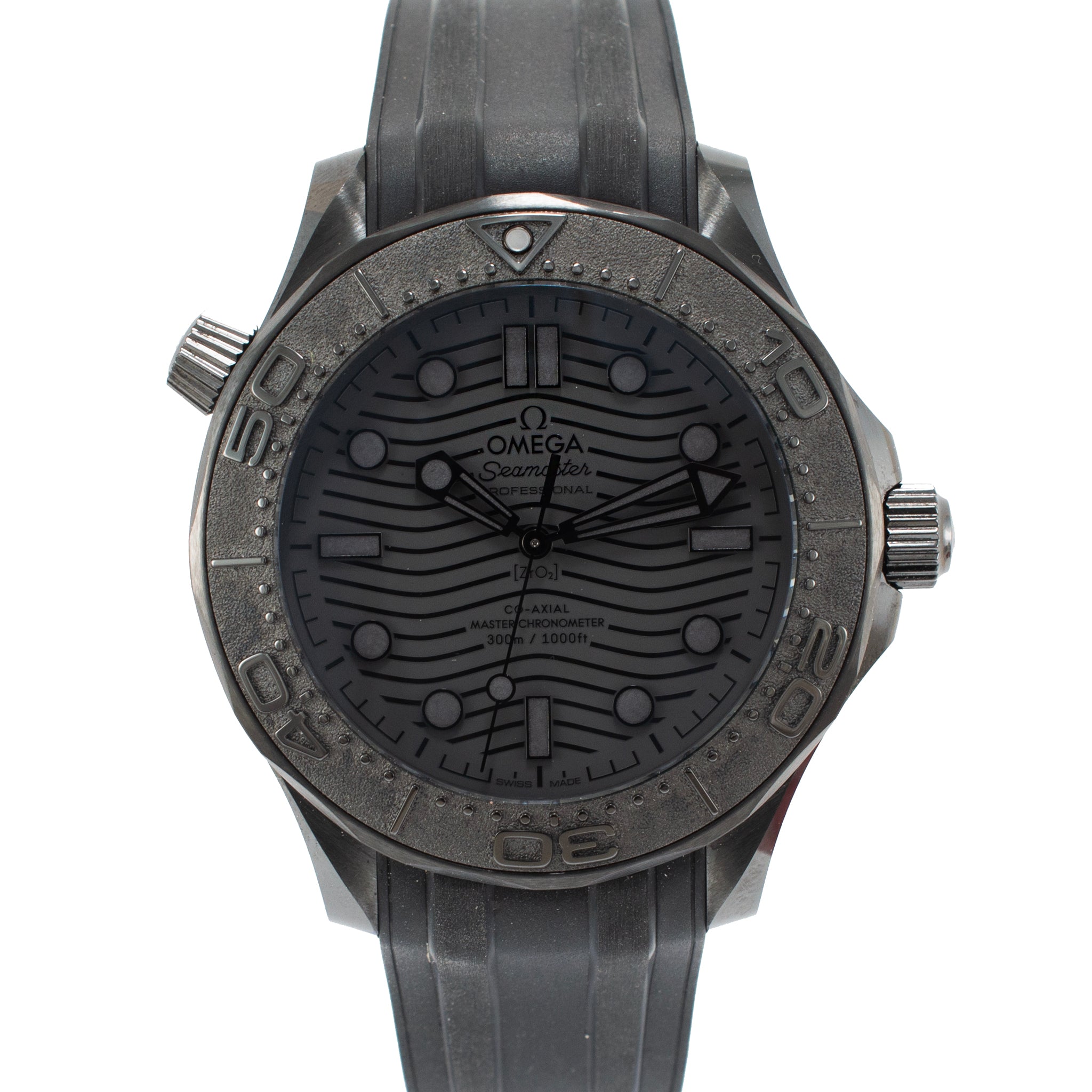 Omega Seamaster Diver 300M 210.92.44.20.01.003 43.5mm Wave Black Ceramic Watch
