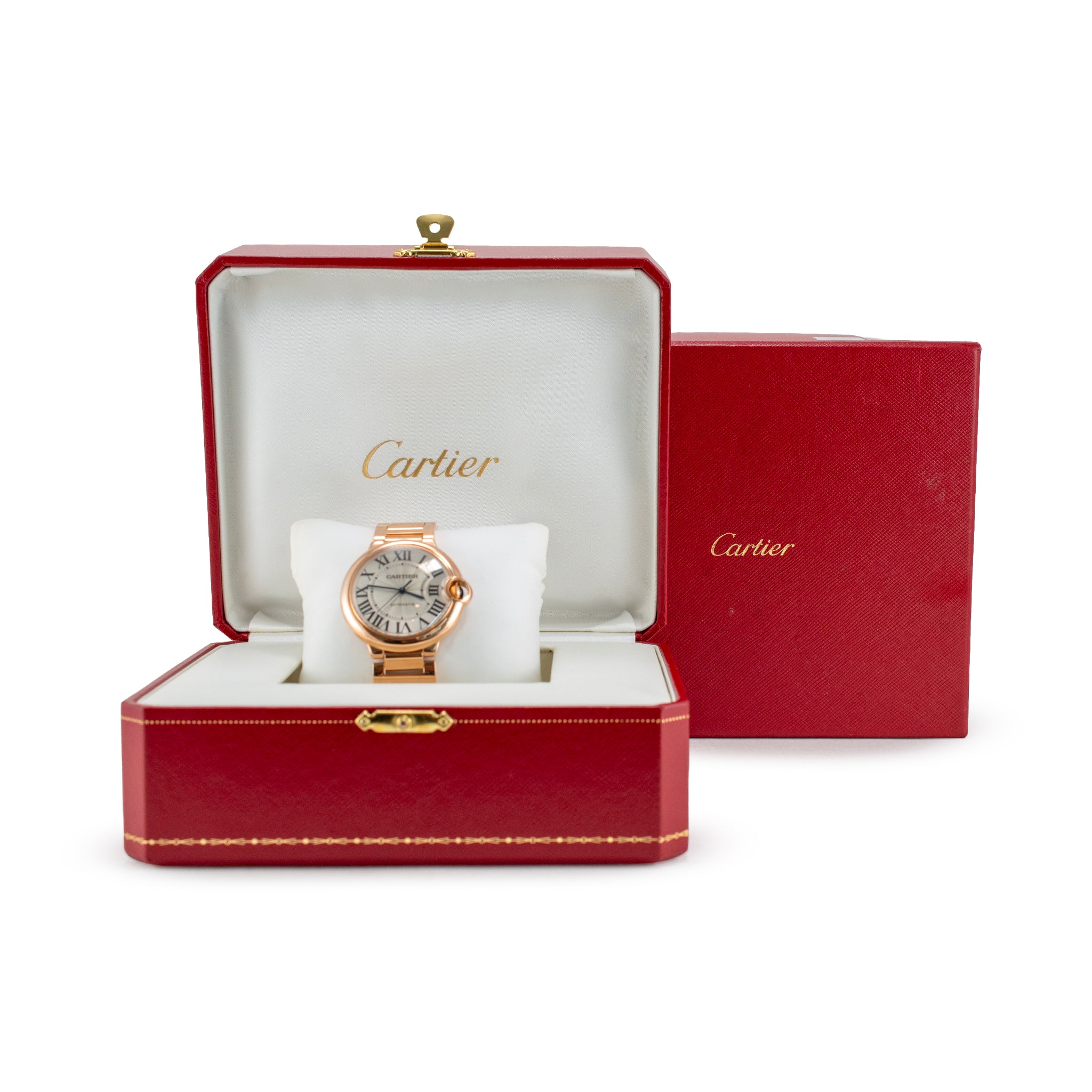 Cartier Ballon Bleu Medium 36MM w69004z2/3003 18K Rose Gold Automatic Watch