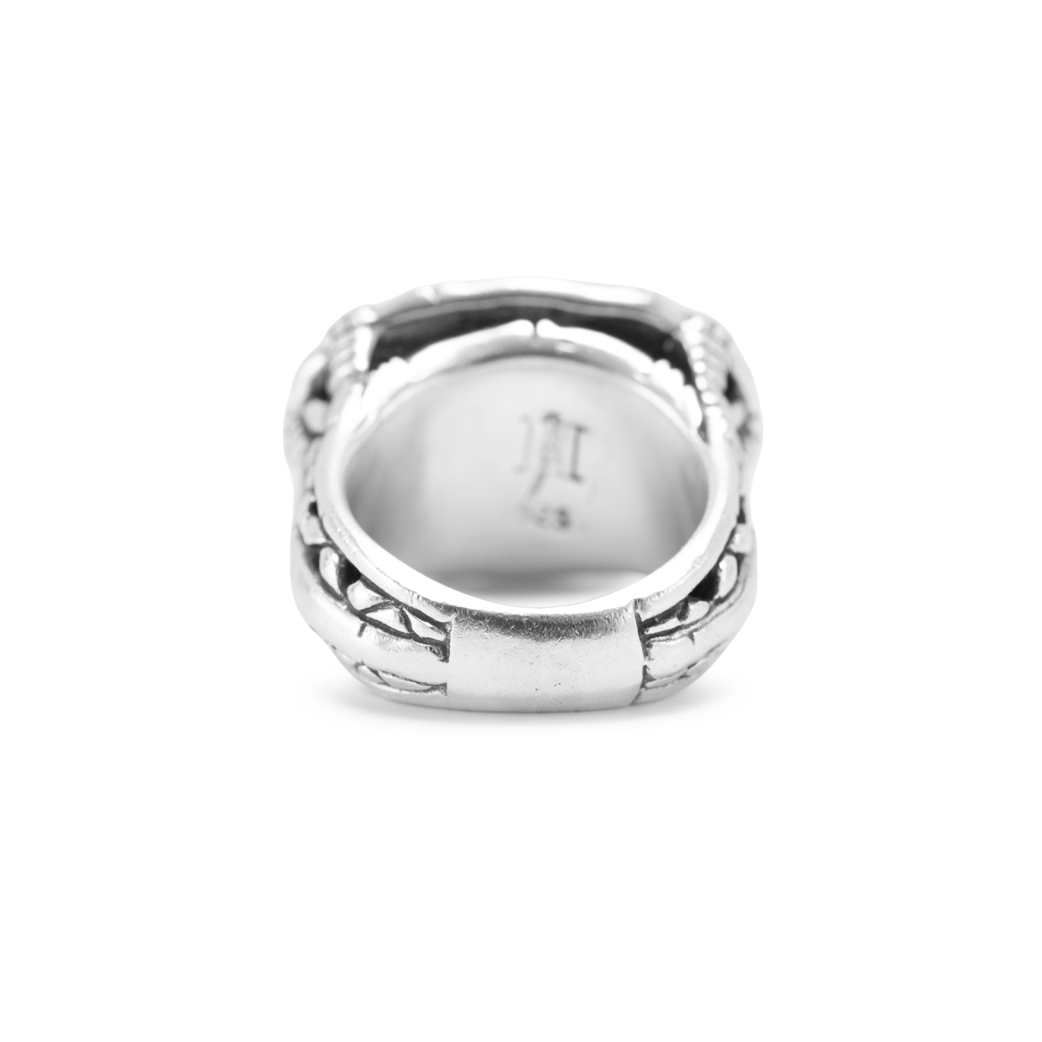Vintage John Hardy 925 Sterling Silver Basket Wide Weave Dome Band Ring
