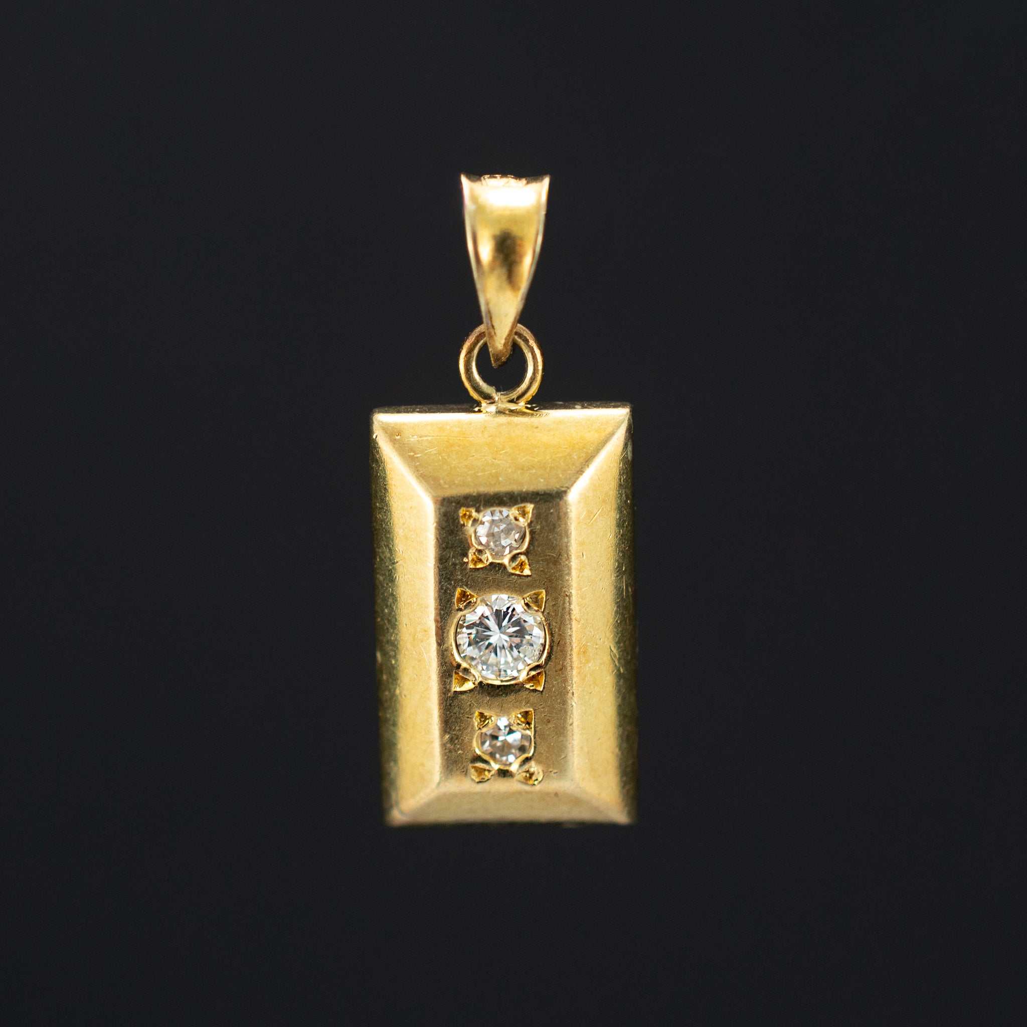 14K Yellow Gold 0.12ct Diamond Charm Pendant 2.23g ¾" 456885 available at DJP Jewelers & Luxury Buyers