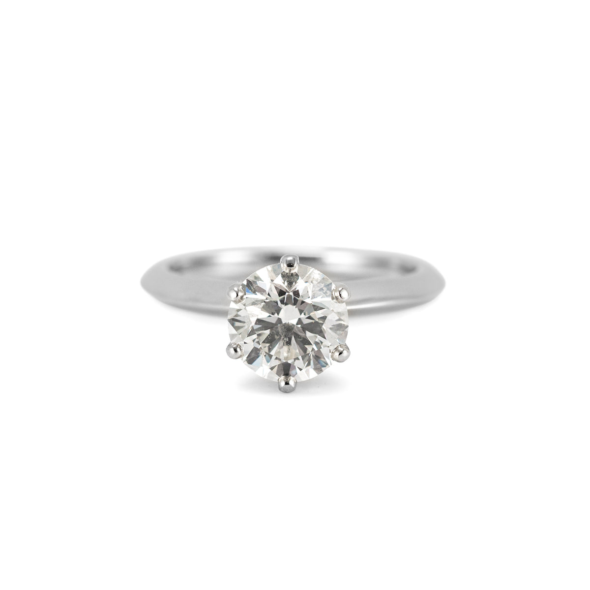 Tiffany & Co. The Tiffany Setting Platinum Gia 1.24ct Diamond Engagement Ring