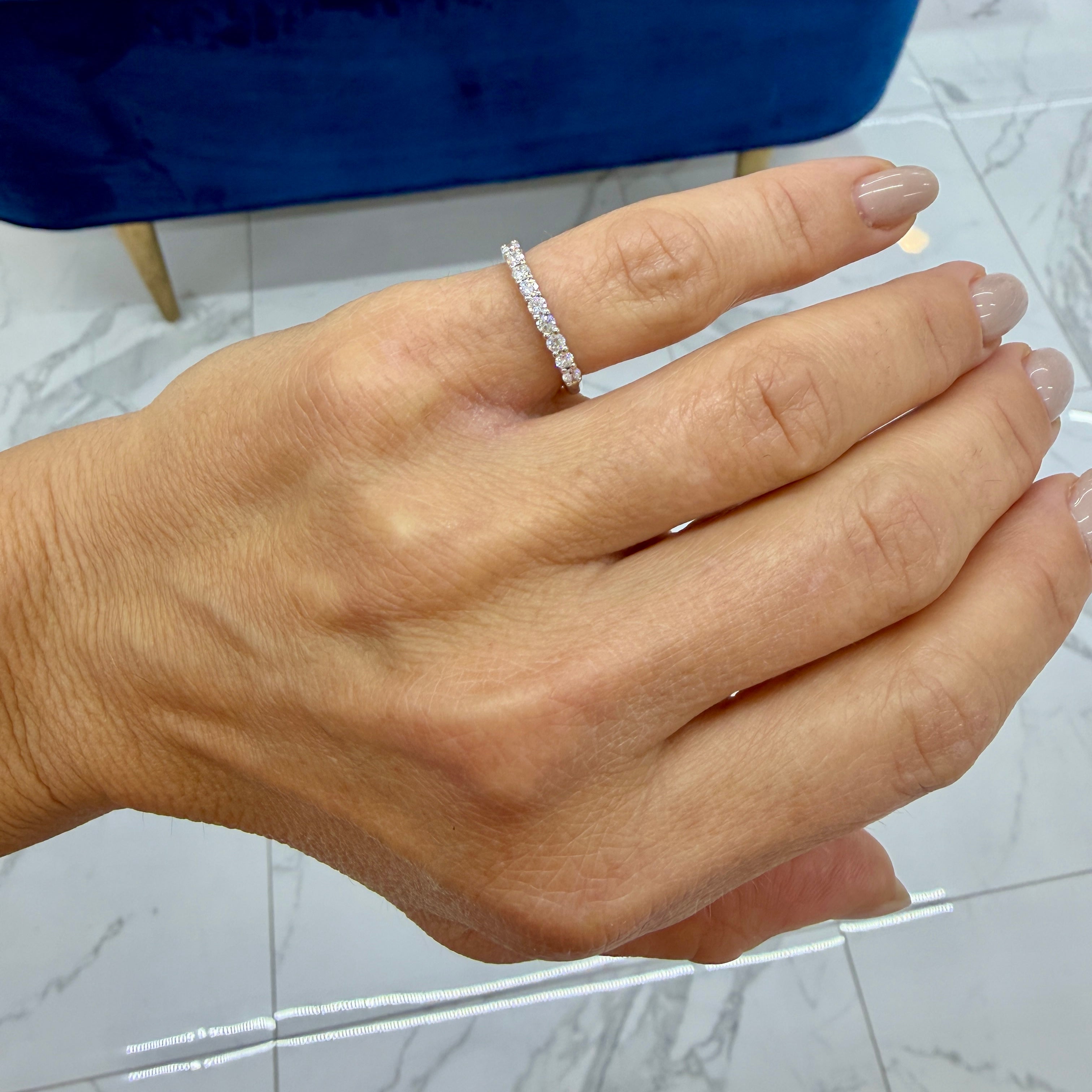 Tiffany & Co. Tiffany Forever Platinum 0.27ctw Half-Circle Diamond Band Ring