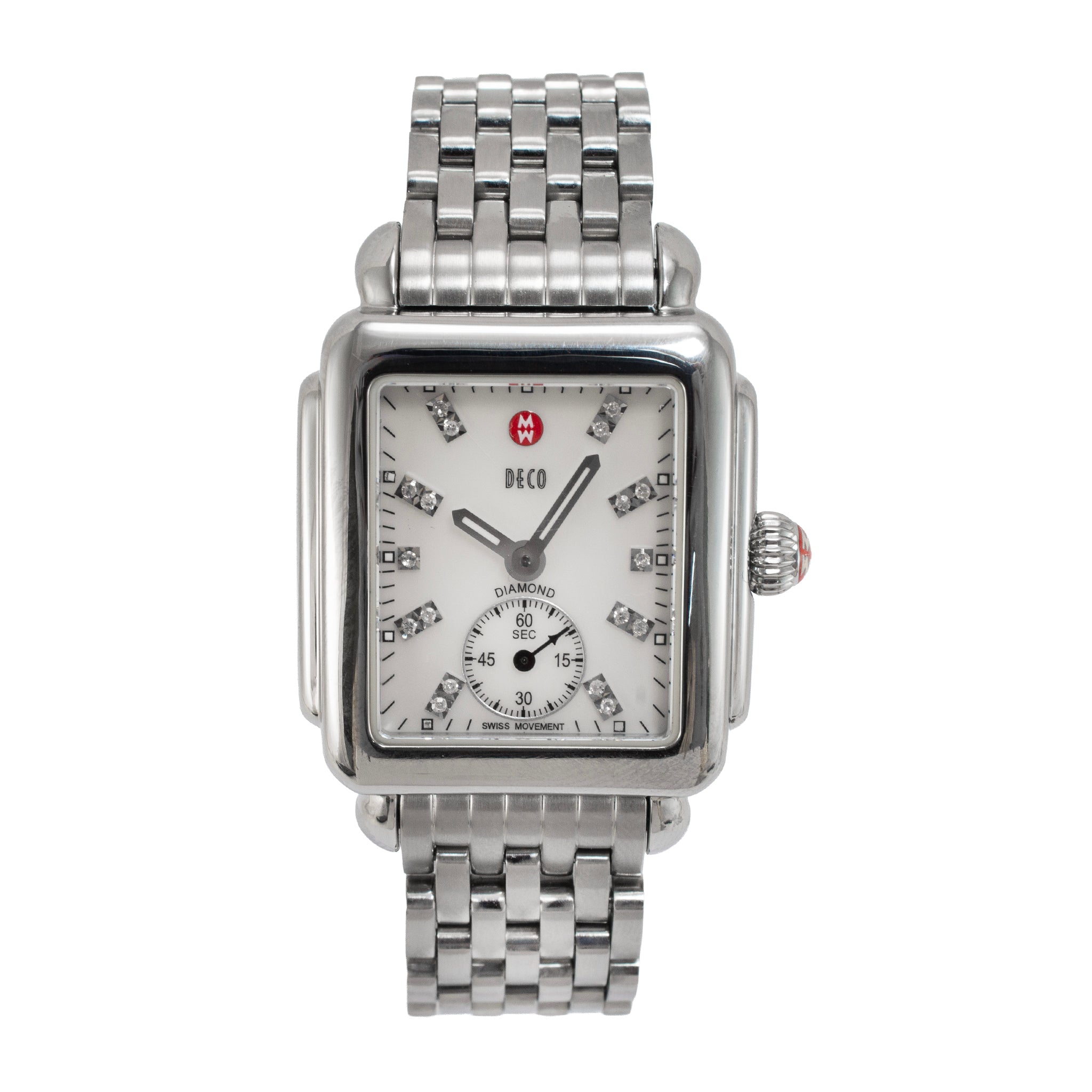 MICHELE by Fossil Deco Stainless Steel Diamond Wrist Watch | DJP