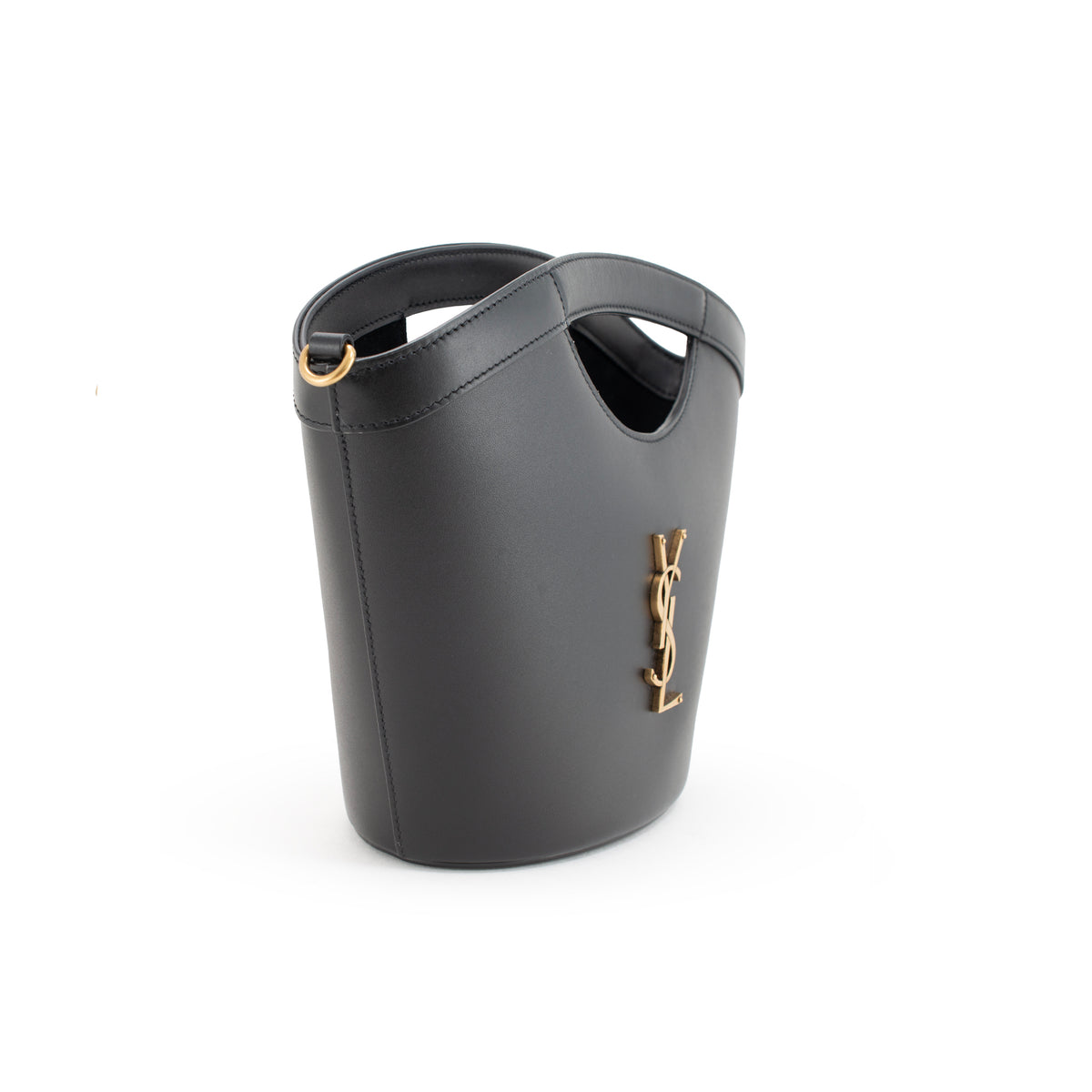 Saint Laurent Mini Celia Black Calfskin Leather Tote Bag