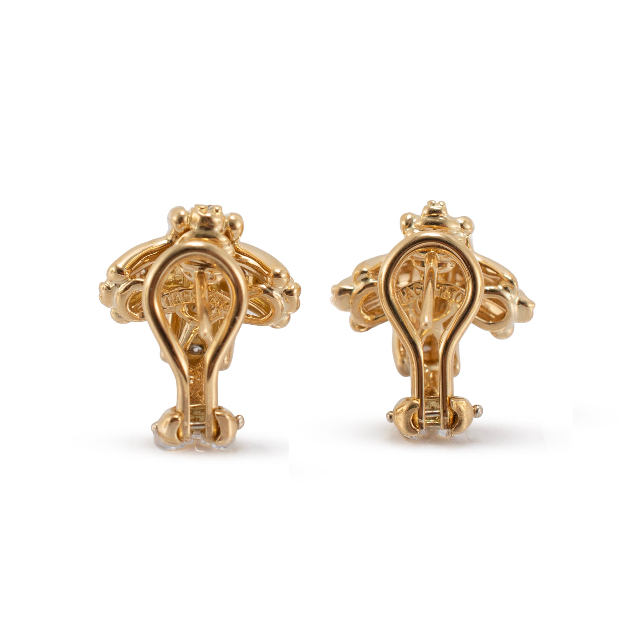 Vintage Tiffany & Co. X 18K Yellow Gold 0.53ctw Diamond Clip on Earrings