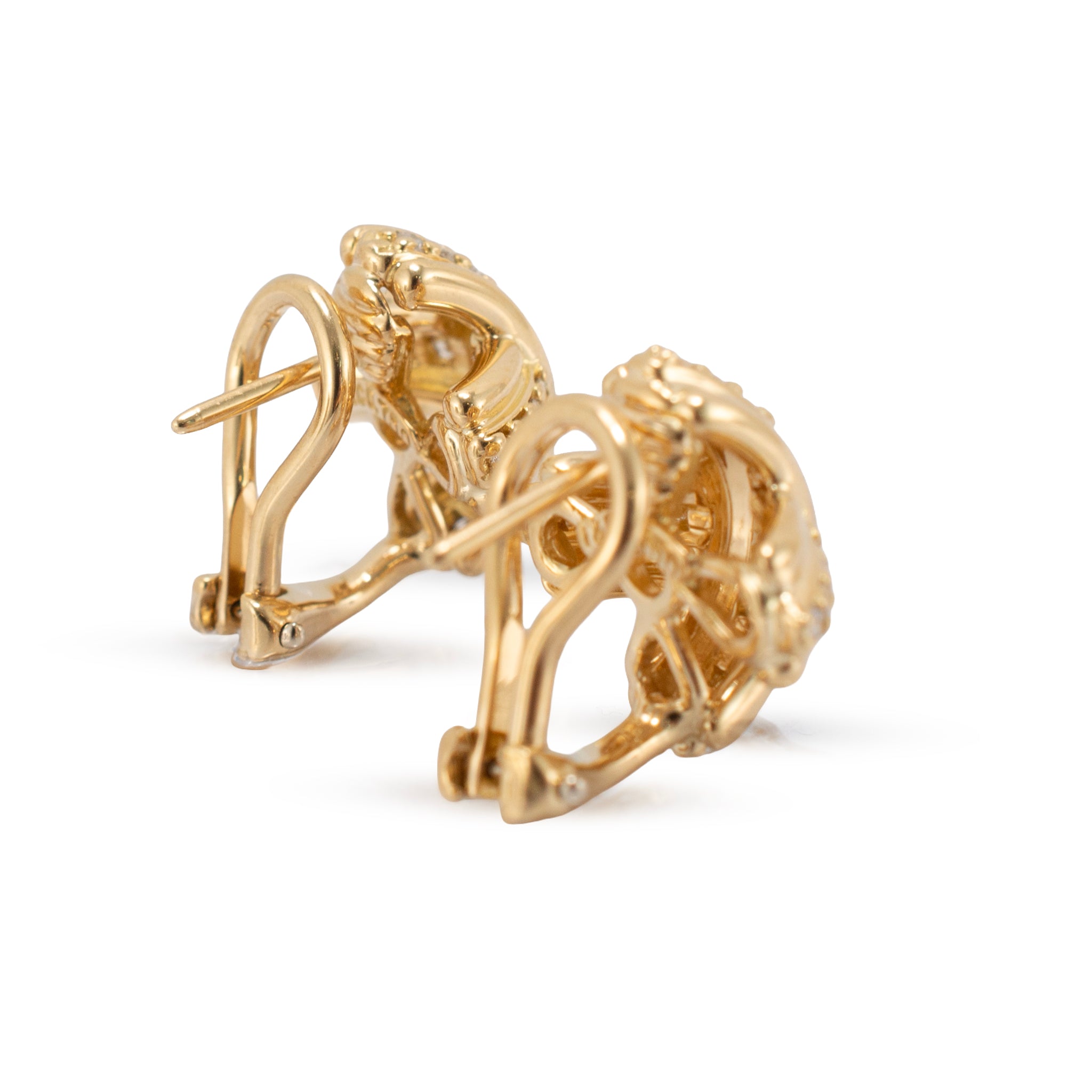 Vintage Tiffany & Co. X 18K Yellow Gold 0.53ctw Diamond Clip on Earrings