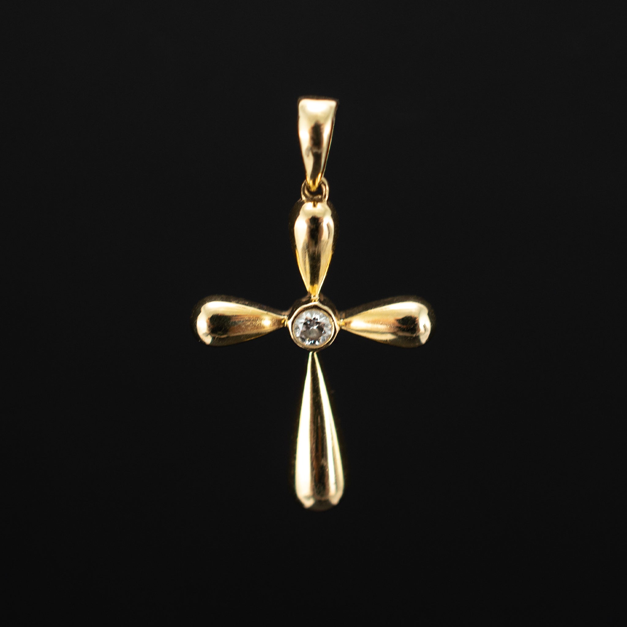 14K Yellow Gold 0.06ct Diamond Charm Pendant 1.42g 1" 457253 available at DJP Jewelers & Luxury Buyers