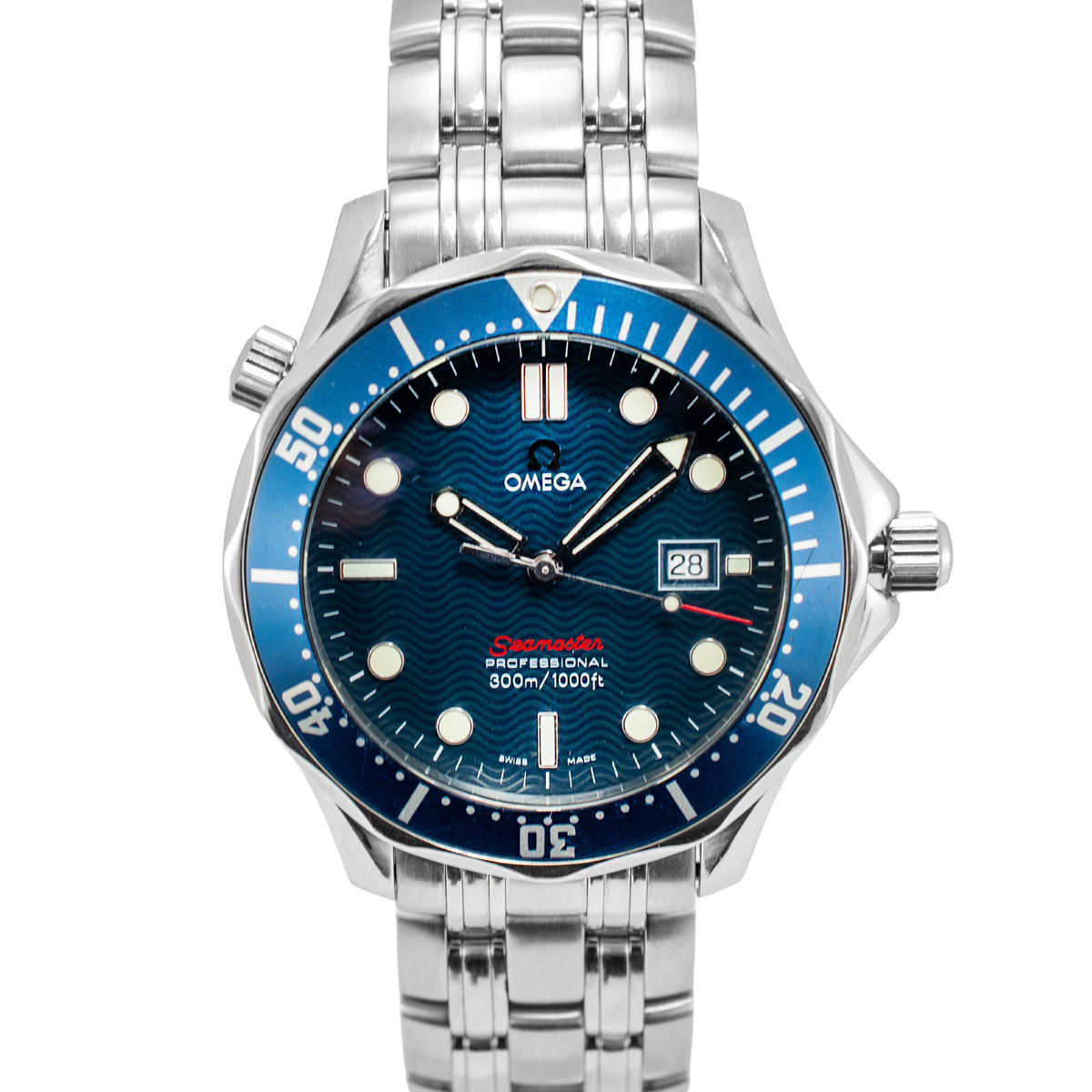 Omega Seamaster Diver 300M 41MM 2221.80 Blue Dial Stainless Steel Quartz Watch