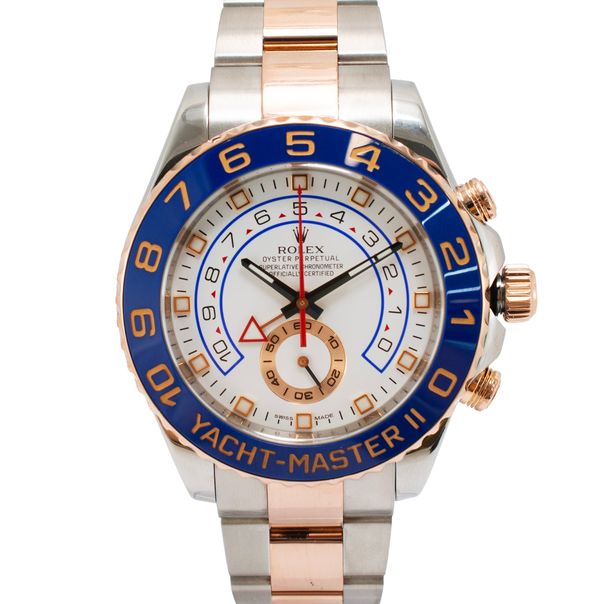 Rolex Yacht-Master II 44MM 116681 Oyster 18K Rose Gold Steel Watch