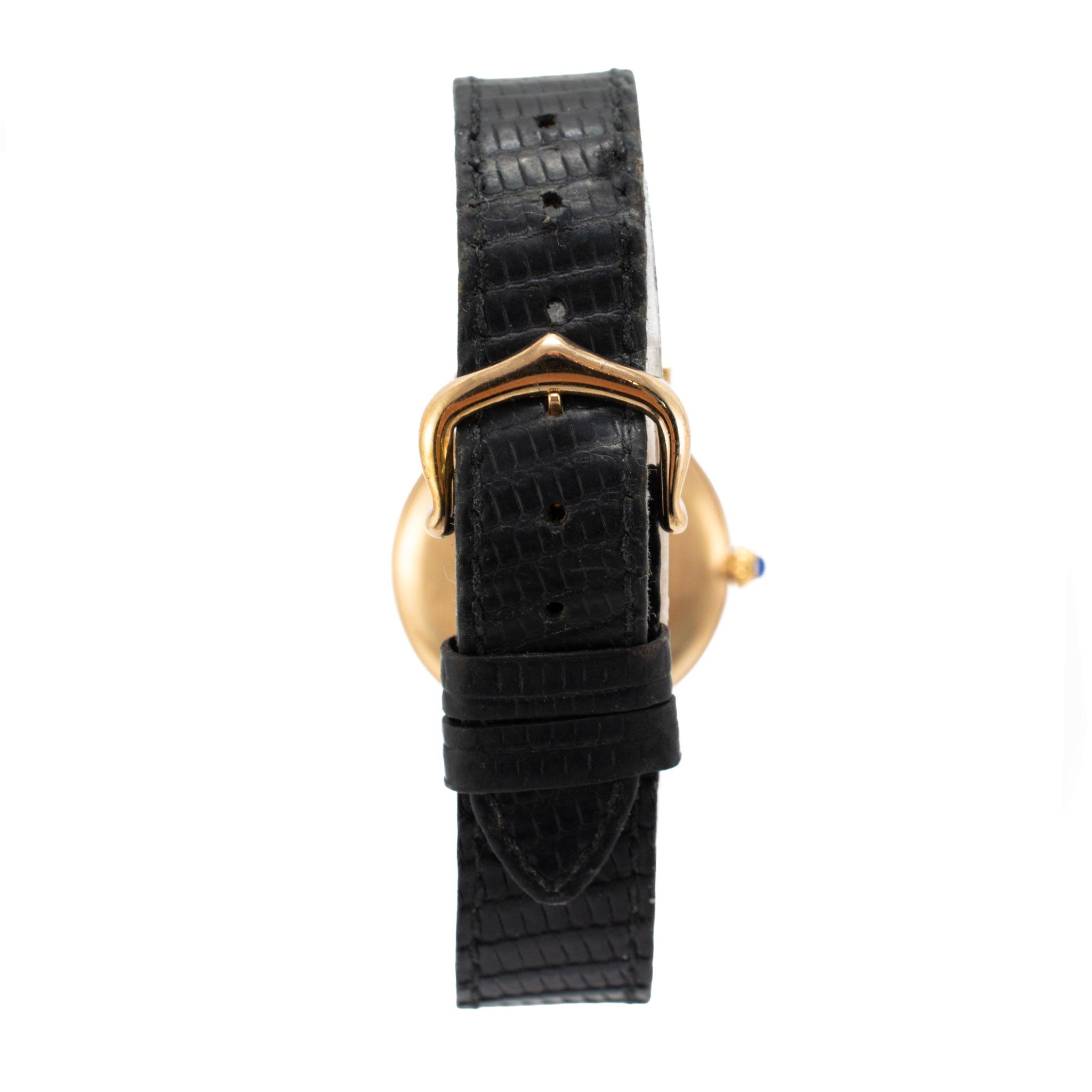 Vintage Cartier Must de Vendome 30MM 590003 Black Roman Dial Quartz Watch