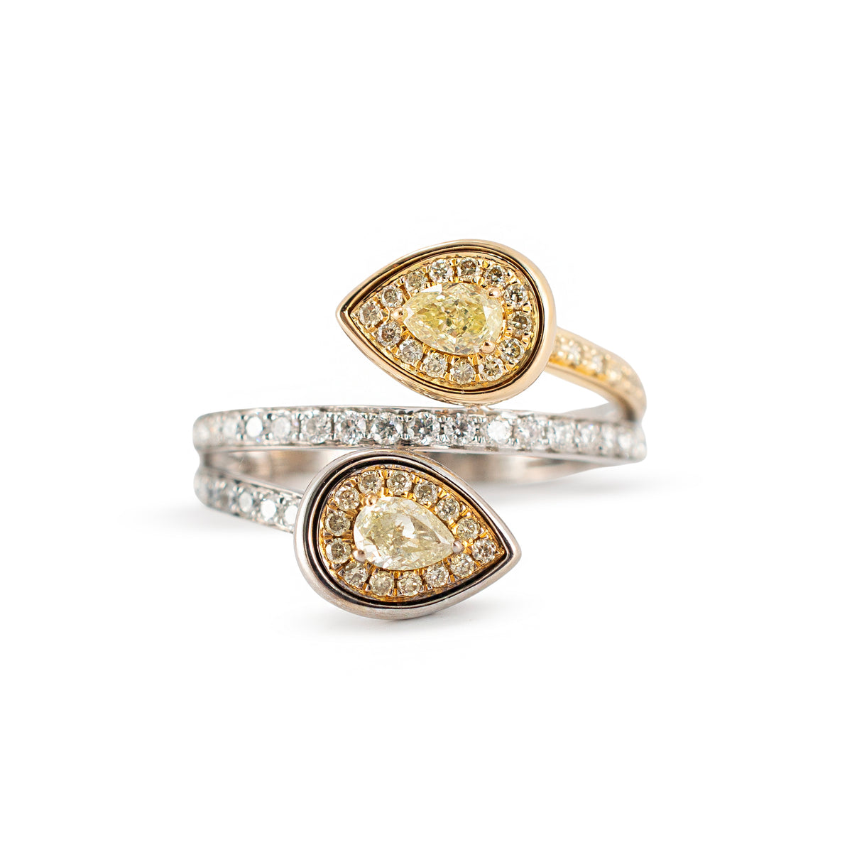 Effy Canare 18K Two Tone Gold White & Yellow Gold 0.75ctw Diamond Cocktail Ring