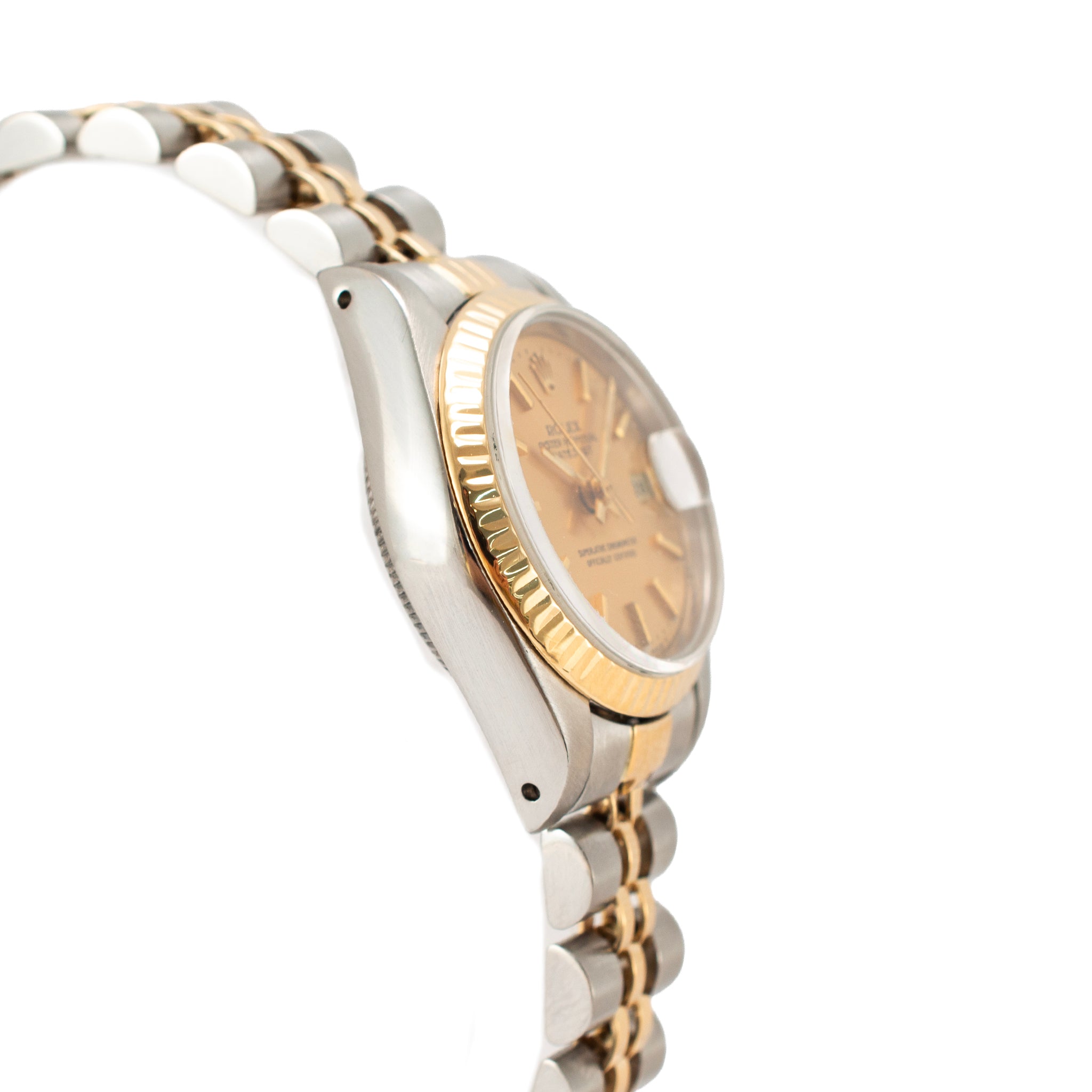 Ladies Rolex Datejust 26MM 69173 Champaign Dial 18K Yellow Gold Steel Watch