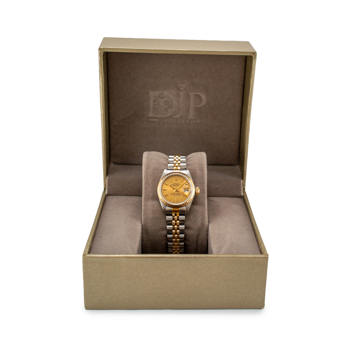 Ladies Rolex Datejust 26MM 69173 Champaign Dial 18K Yellow Gold Steel Watch