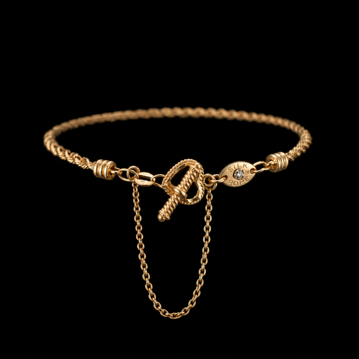 Vintage 14K Yellow Gold Rope Bracelet 4.14g 7¼" 459129 available at DJP Jewelers & Luxury Buyers