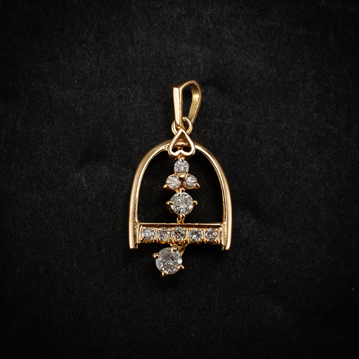 Vintage 18K Yellow Gold 0.20ct Diamond Dangle Pendant 1.6g ¾" 459130 available at DJP Jewelers & Luxury Buyers