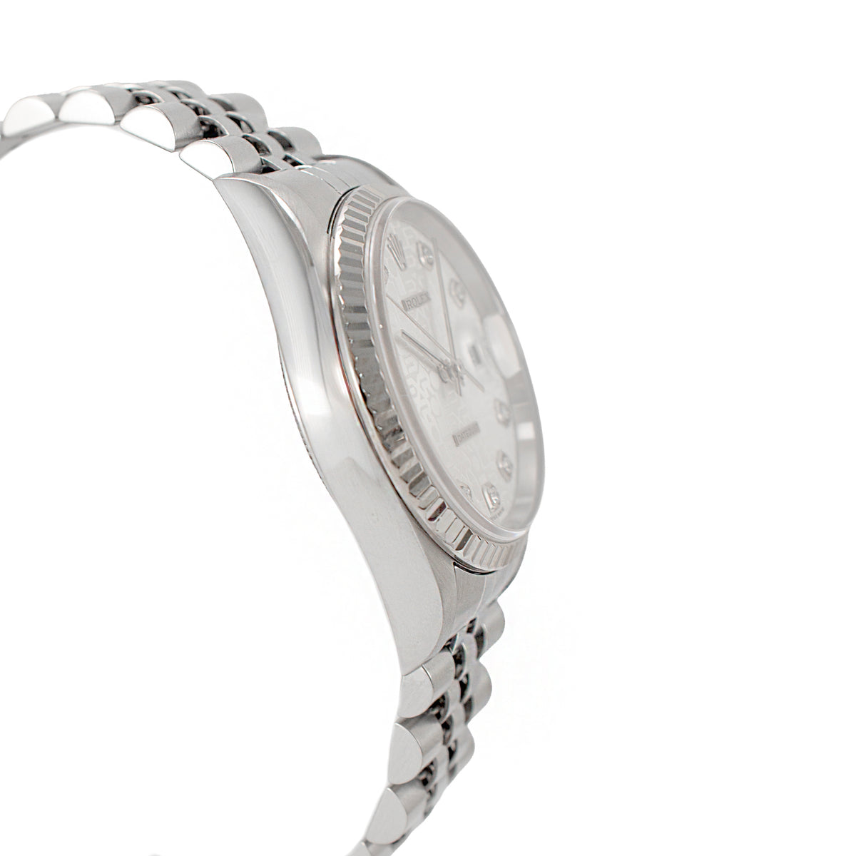 Rolex Datejust 36MM 16234 White Jubilee Computer Dial 18K White Gold Steel Watch