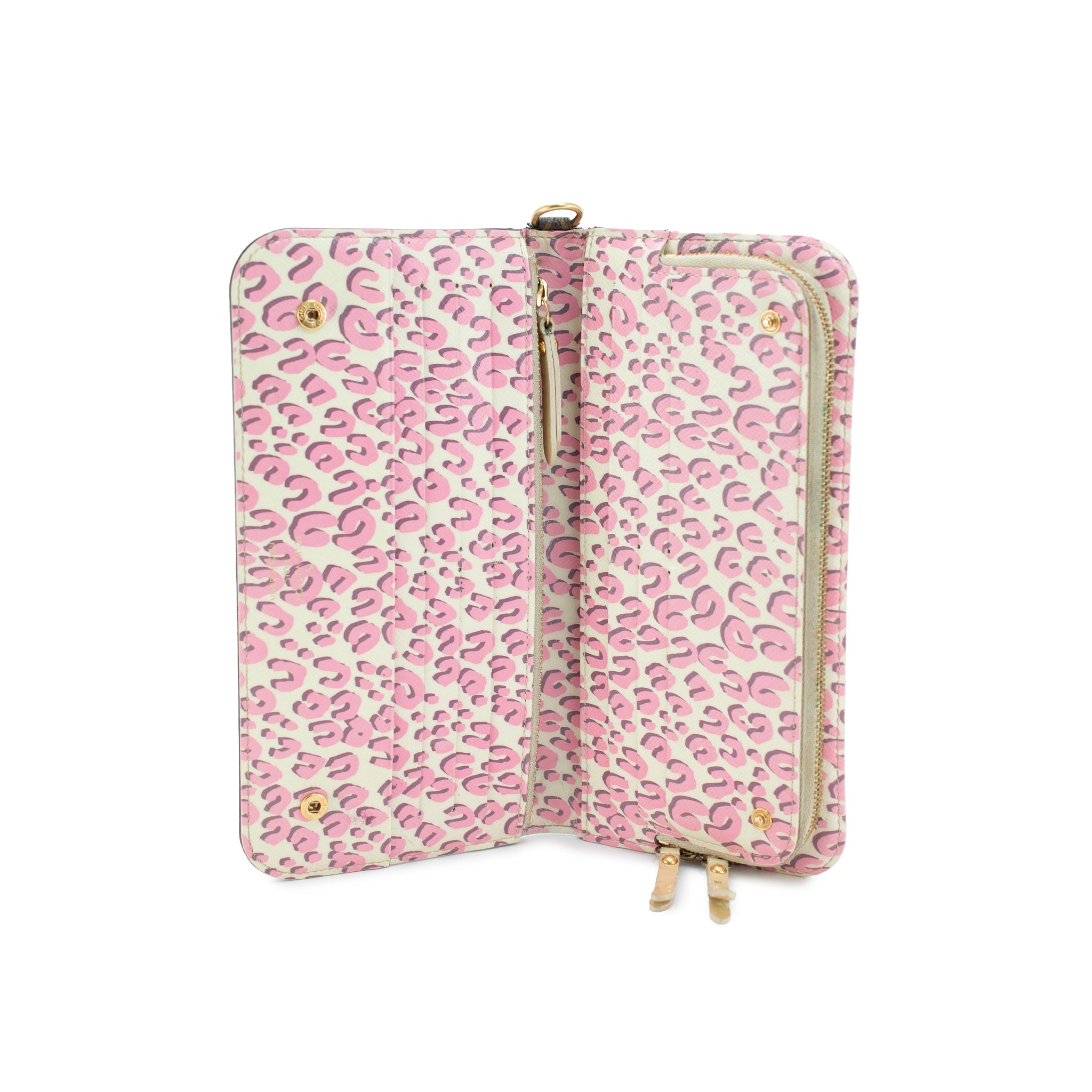 Louis Vuitton Monogram Canvas Pink Leopard Print Insolite Wallet