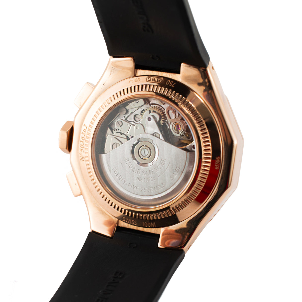 Baume ET Mercier Riviera Chronometer 43MM 65586 18K Rose Gold Automatic Watch