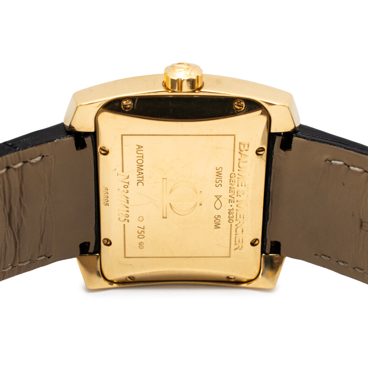 Baume ET Mercier Hampton 42MM 65395 White Dial 18K Yellow Gold Automatic Watch