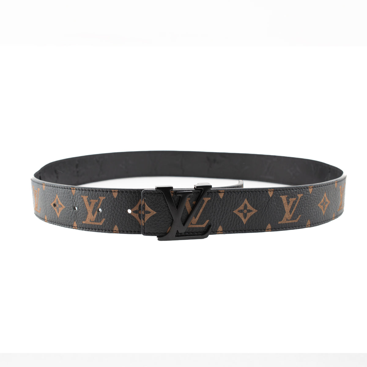Louis Vuitton LV Initiales 40MM 110/44 Monogram Eclipse Ruthenium Belt