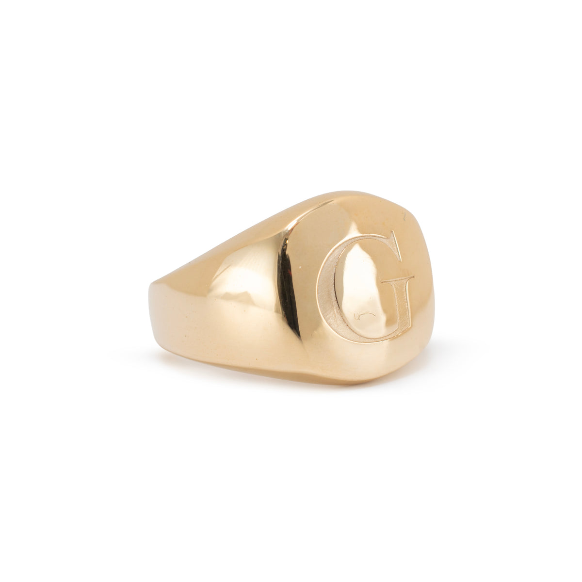 Men’s David Yurman Streamline G Initial 18K Yellow Gold Pinky Statement Ring