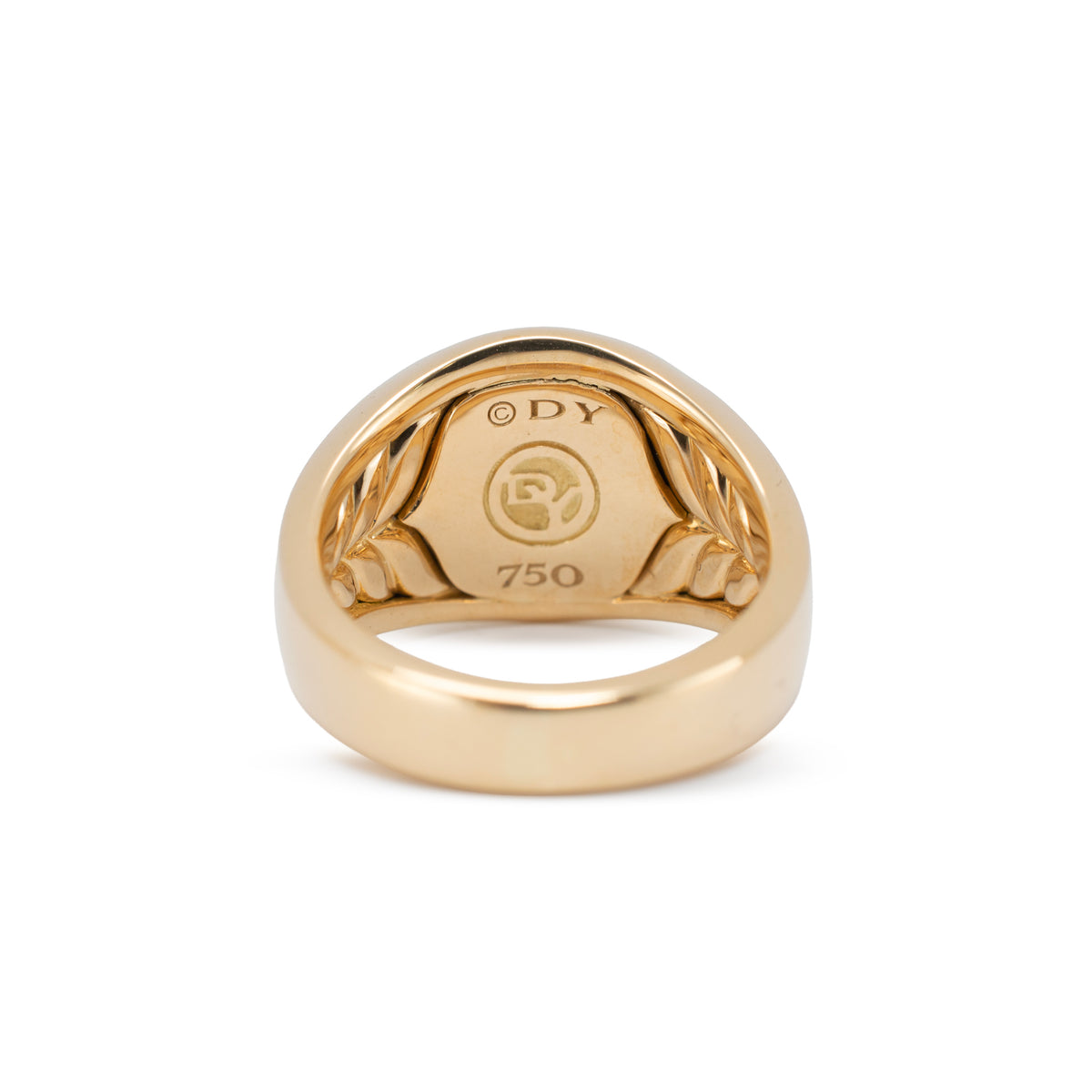 Men’s David Yurman Streamline G Initial 18K Yellow Gold Pinky Statement Ring