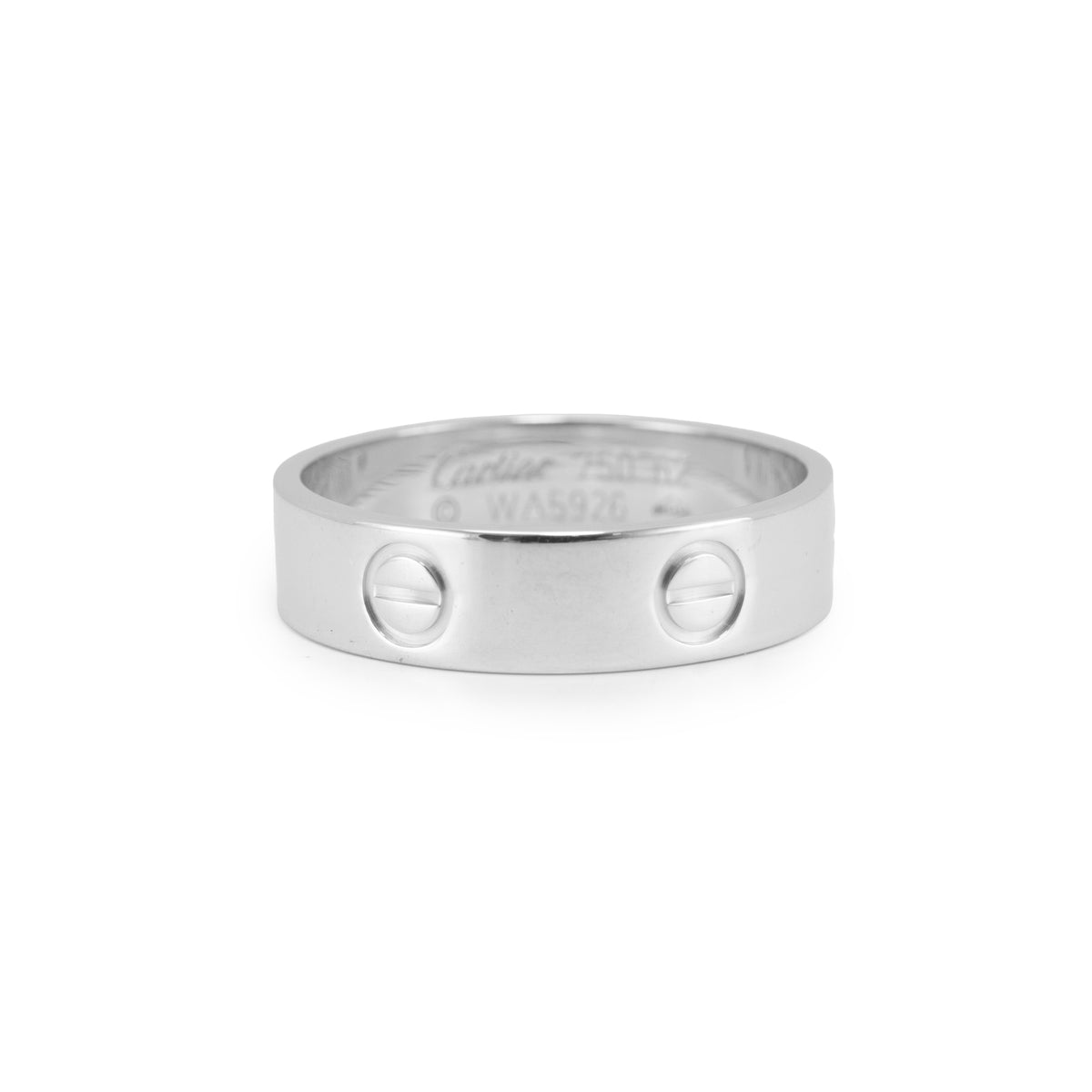 Men’s Cartier Love Classic Model 18K White Gold 5.5mm Wedding Band Ring