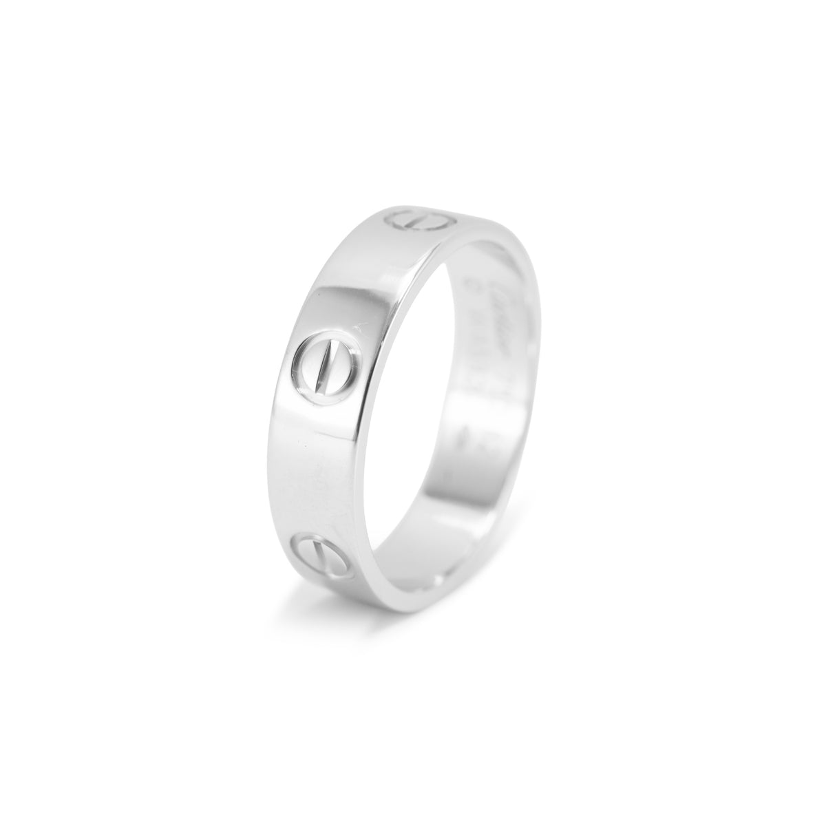 Men’s Cartier Love Classic Model 18K White Gold 5.5mm Wedding Band Ring