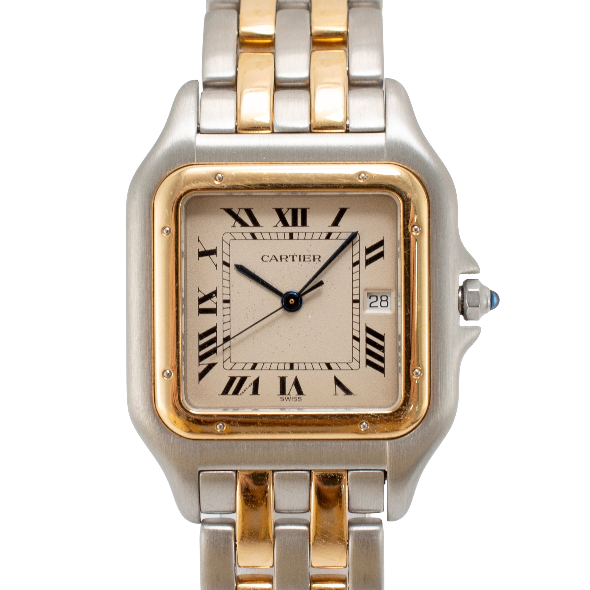 Cartier Panthere Jumbo 30MM 187957 18K Yellow Gold Steel Quartz Watch